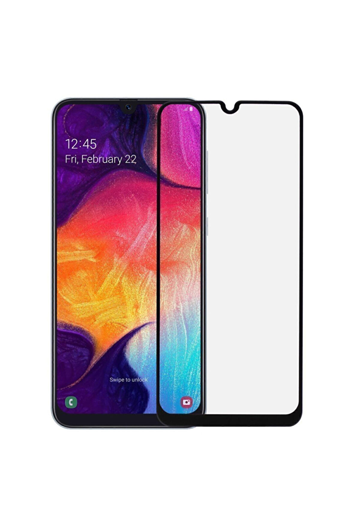 Samsung A50 Siyah Mat Seramik Ekran Koruyucu Parmak Izi Ve Hava Kabarcığı Bırakmaz