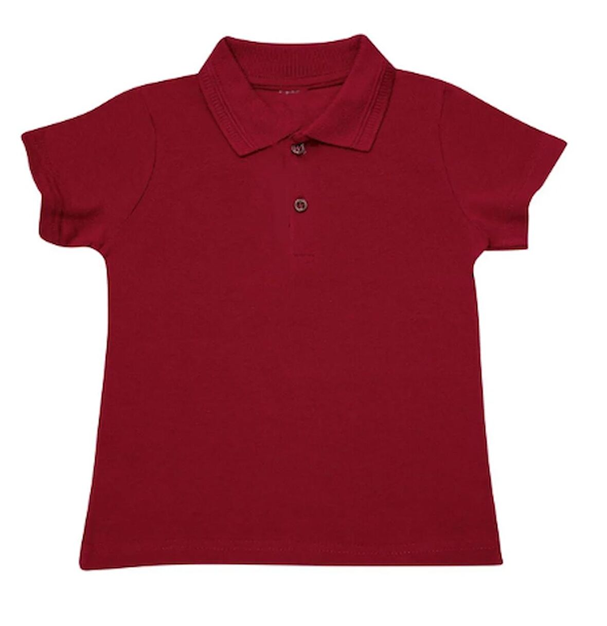 Mcrkids Polo Yaka Bordo Kısa Kol Okul Tişörtü