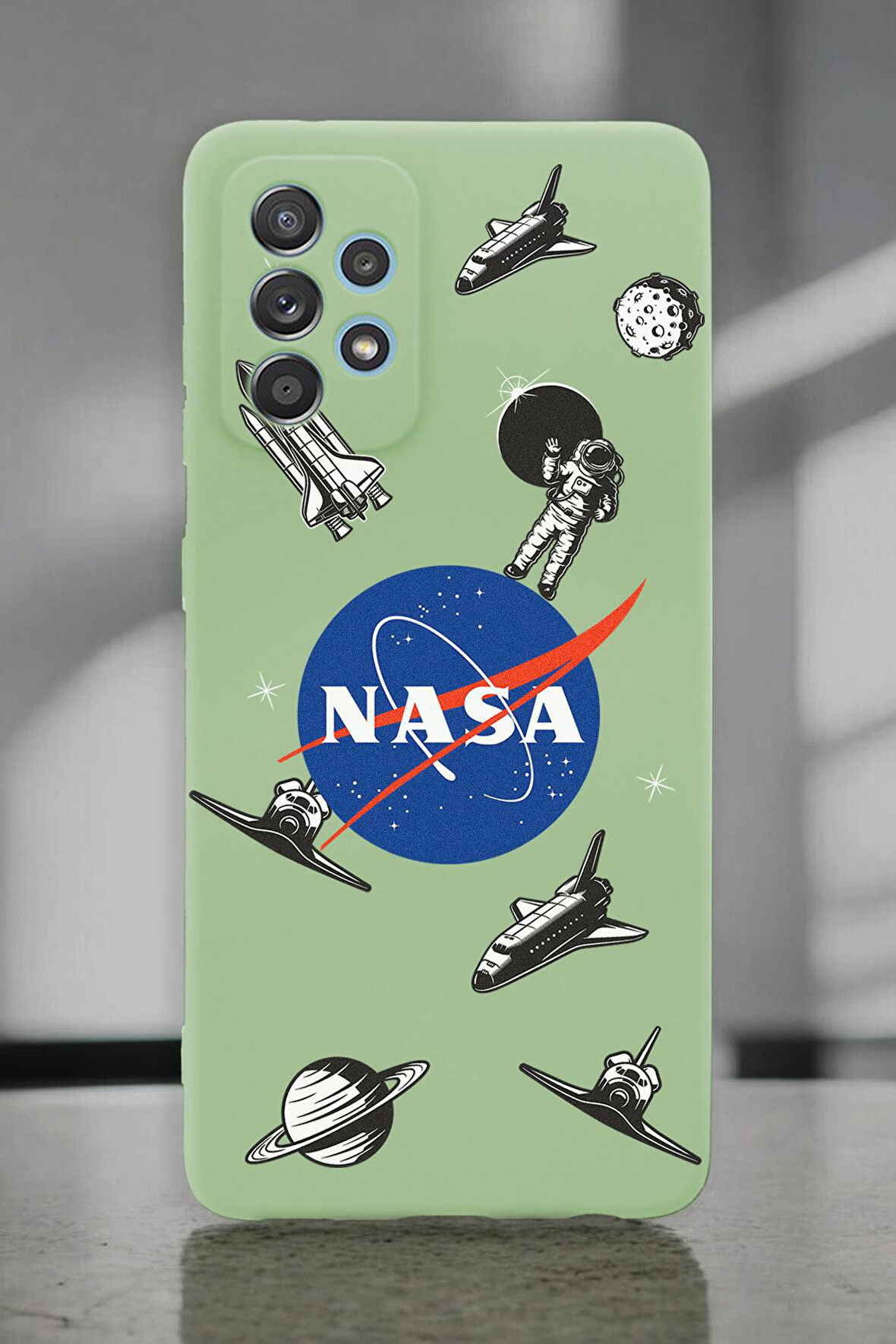 Samsung A72 Uyumlu Nasa Desenli Premium Silikonlu Lansman Telefon Kılıfı