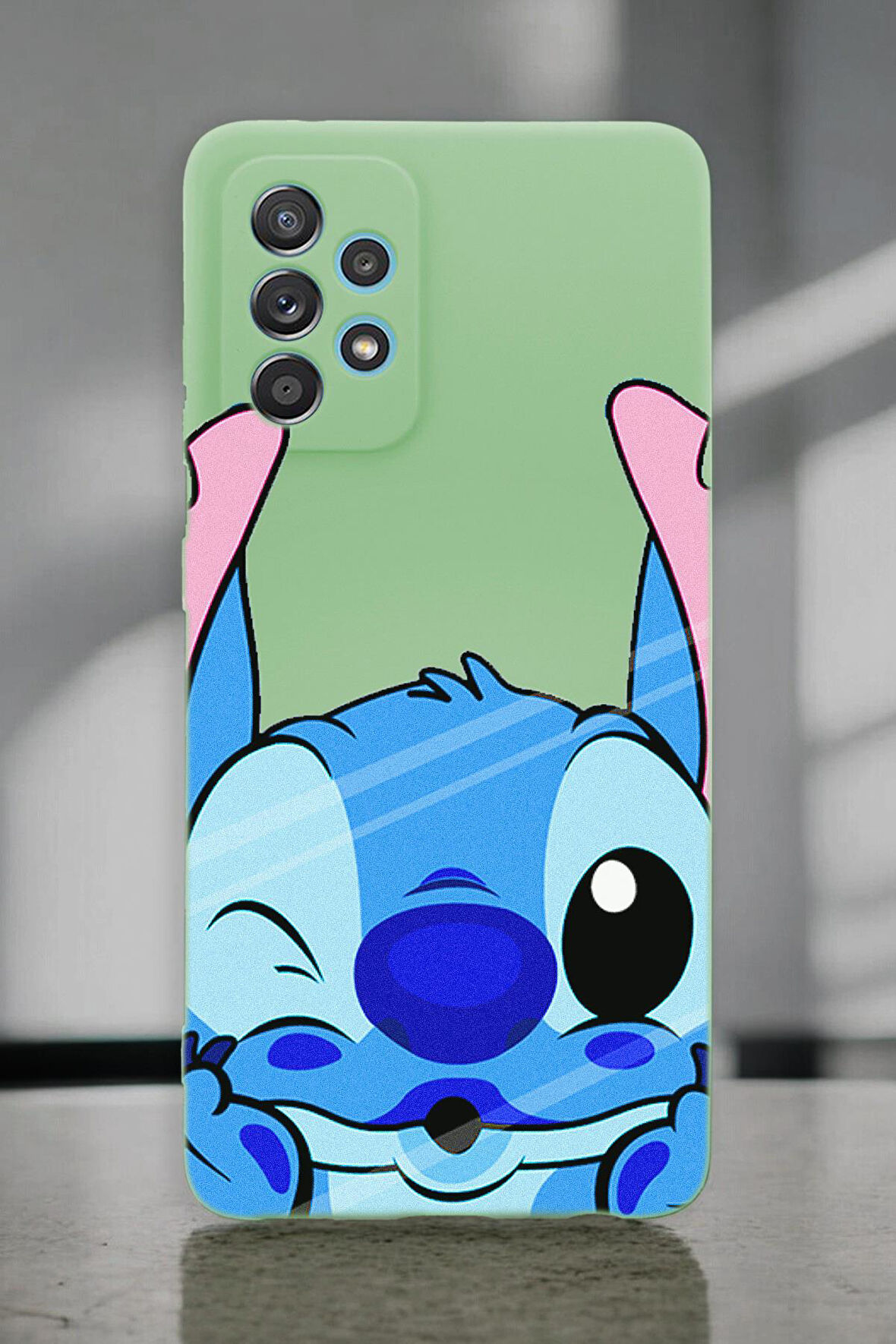 Samsung A72 Uyumlu Stitch Desenli Premium Silikonlu Lansman Telefon Kılıfı