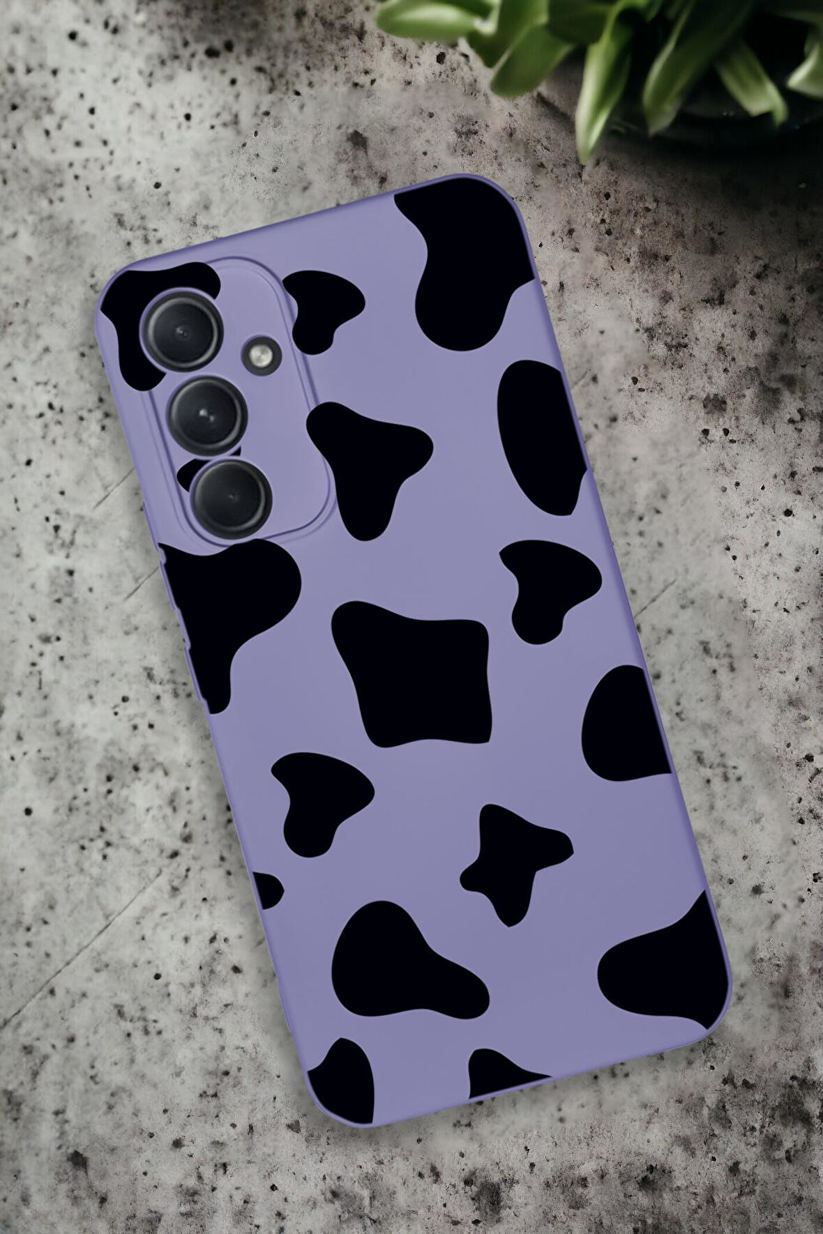 Samsung Galaxy A54 Uyumlu İnek Desenli Premium Silikonlu Lansman Telefon Kılıfı