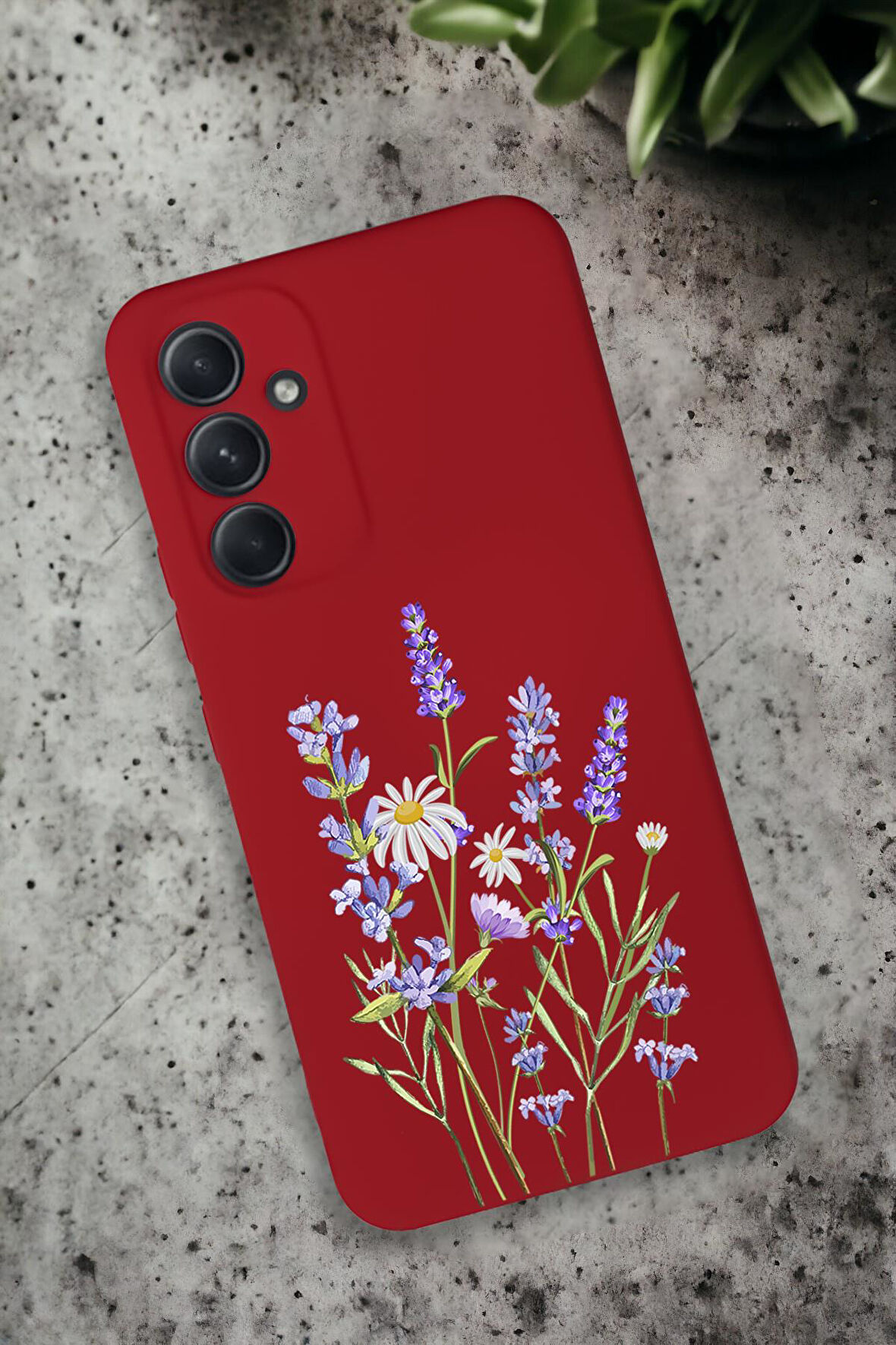 Samsung Galaxy A54 Uyumlu Lavender Desenli Premium Silikonlu Lansman Telefon Kılıfı