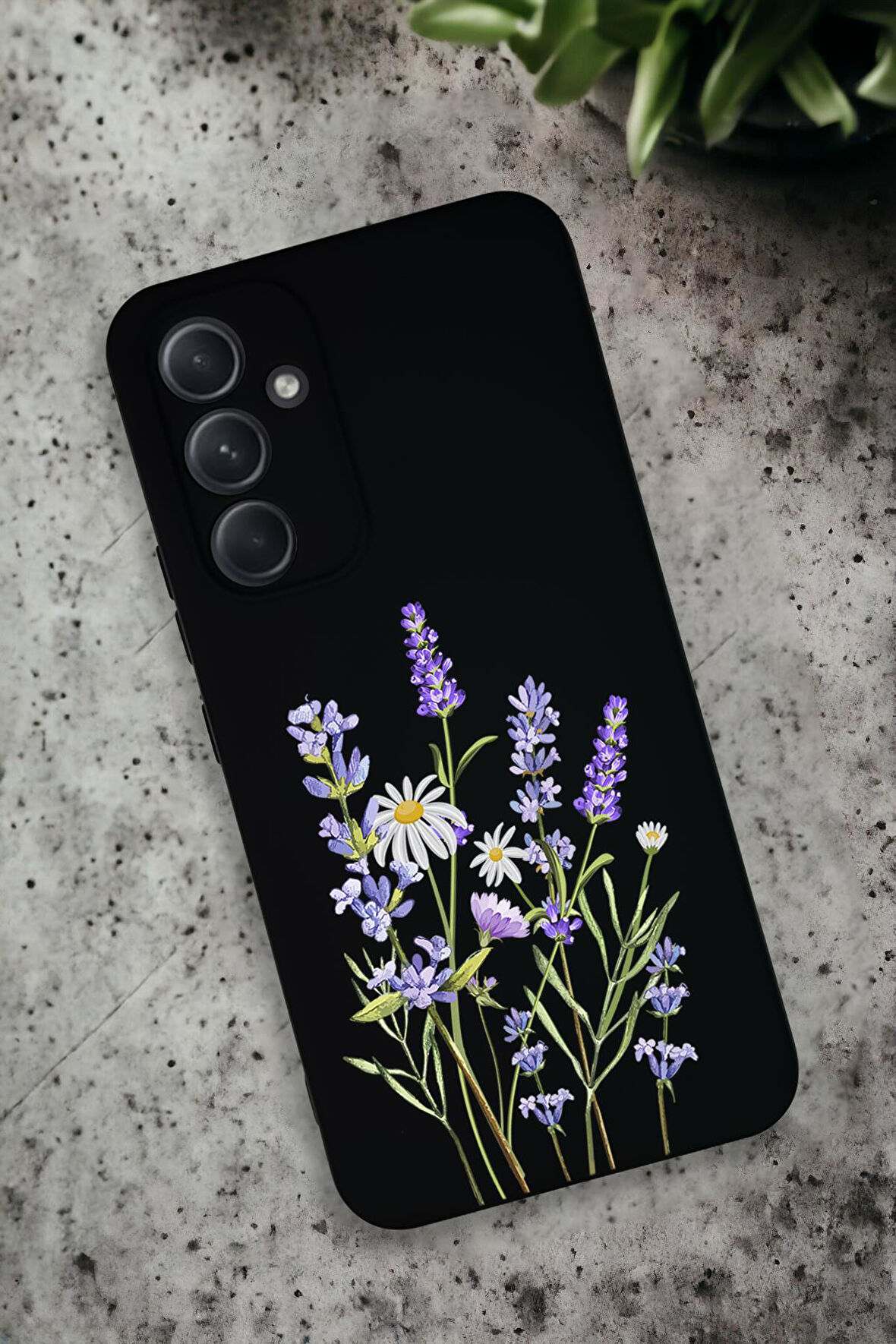 Samsung Galaxy A54 Uyumlu Lavender Desenli Premium Silikonlu Lansman Telefon Kılıfı