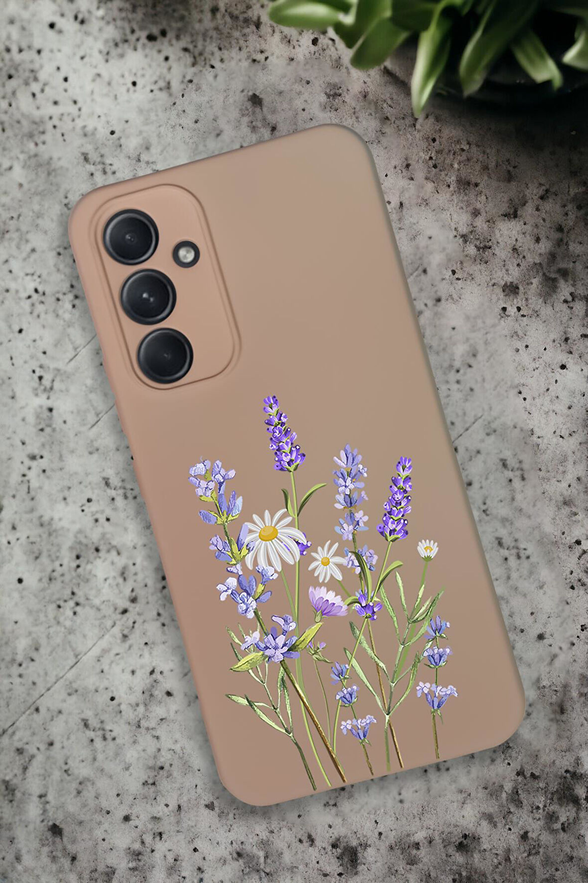 Samsung Galaxy A54 Uyumlu Lavender Desenli Premium Silikonlu Lansman Telefon Kılıfı