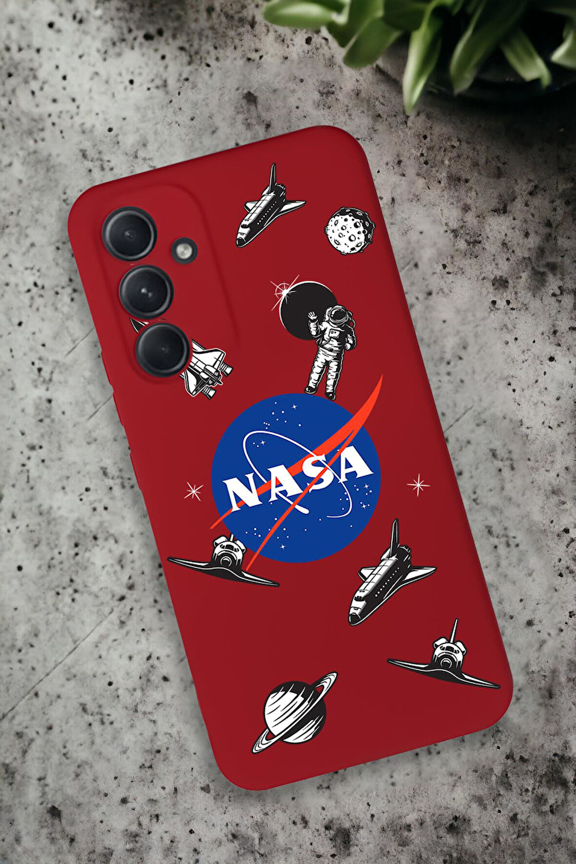Samsung Galaxy A54 Uyumlu Nasa Desenli Premium Silikonlu Lansman Telefon Kılıfı