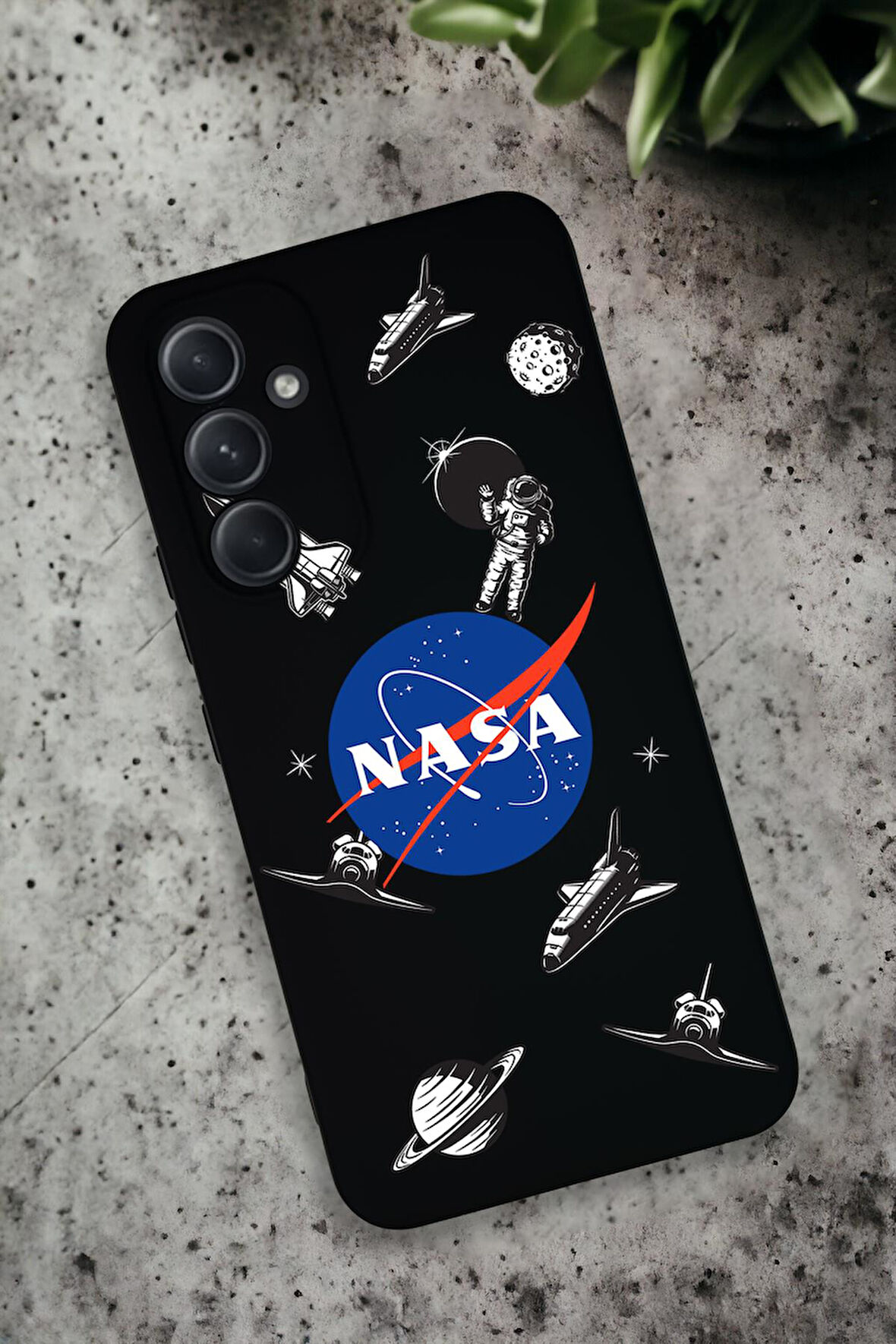 Samsung Galaxy A54 Uyumlu Nasa Desenli Premium Silikonlu Lansman Telefon Kılıfı