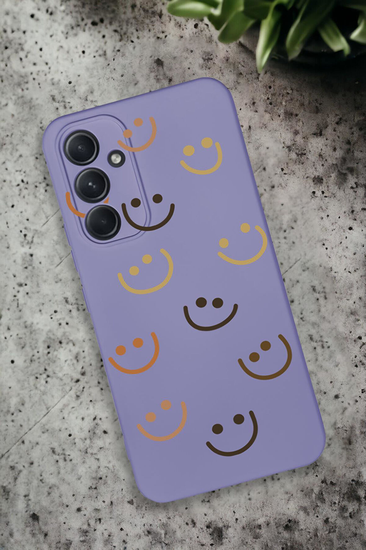 Samsung Galaxy A54 Uyumlu Smile Desenli Premium Silikonlu Lansman Telefon Kılıfı