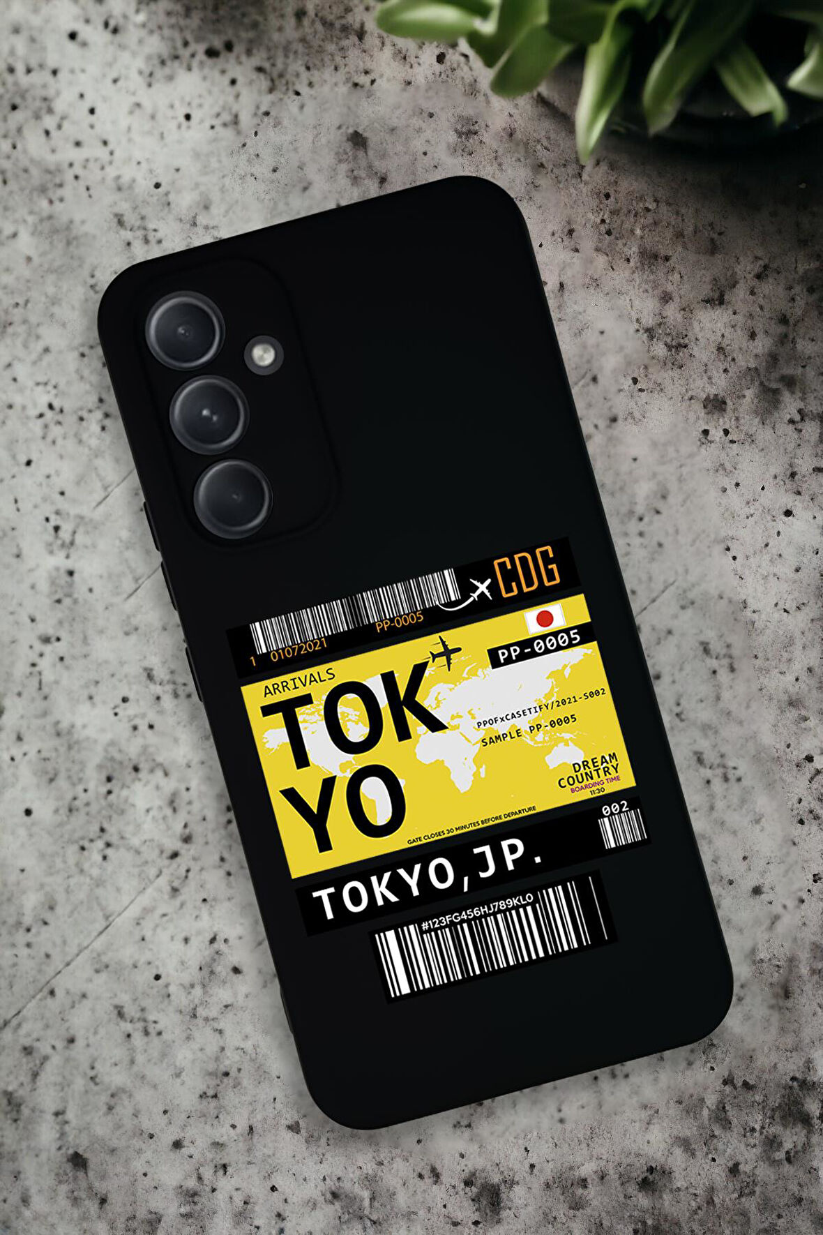 Samsung Galaxy A54 Uyumlu Tokyo Ticket Desenli Premium Silikonlu Lansman Telefon Kılıfı