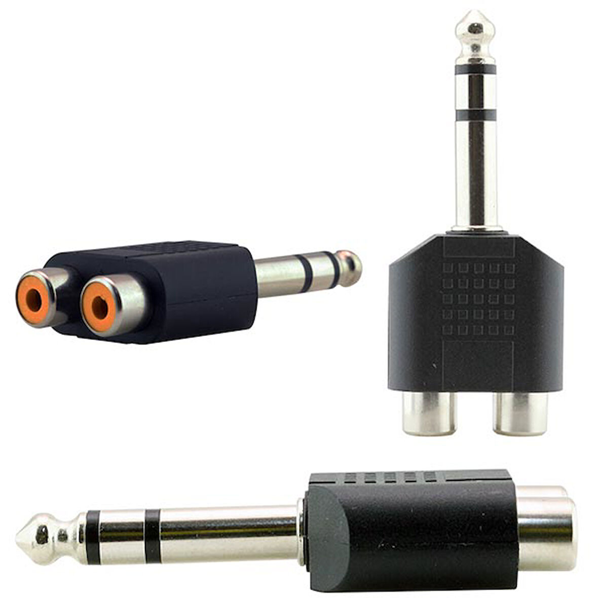 6.3 MM STEREO ERKEK / 2 RCA DİŞİ ÇEVİRİCİ JACK (4767)