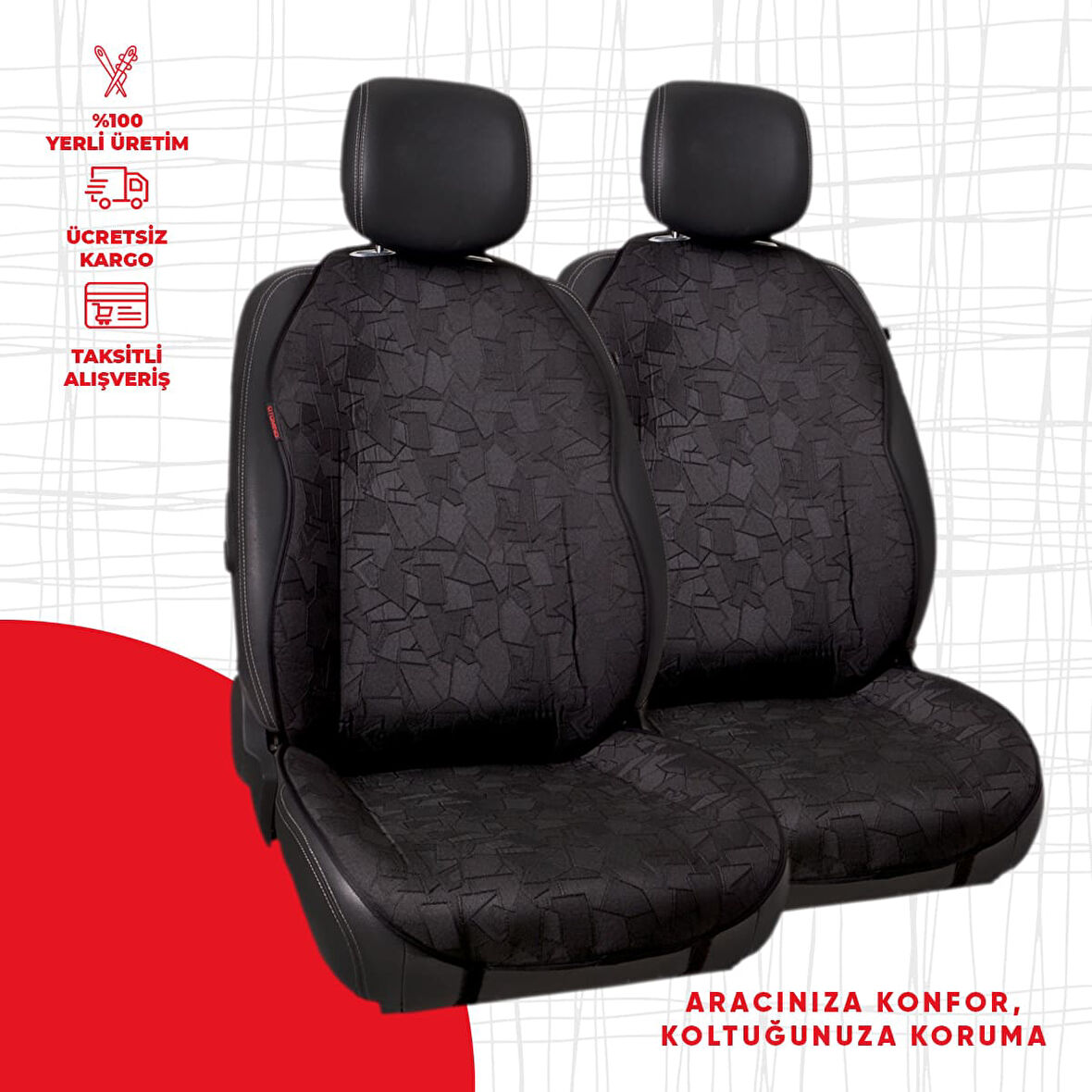 Siyah Cam Kırığı Jakar Dokuma Minder