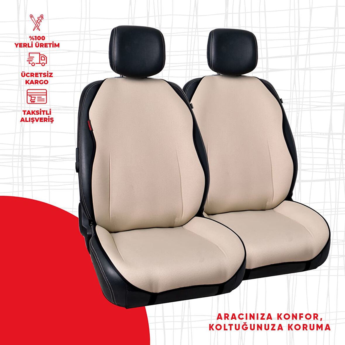 Düz Krem Jakar Dokuma