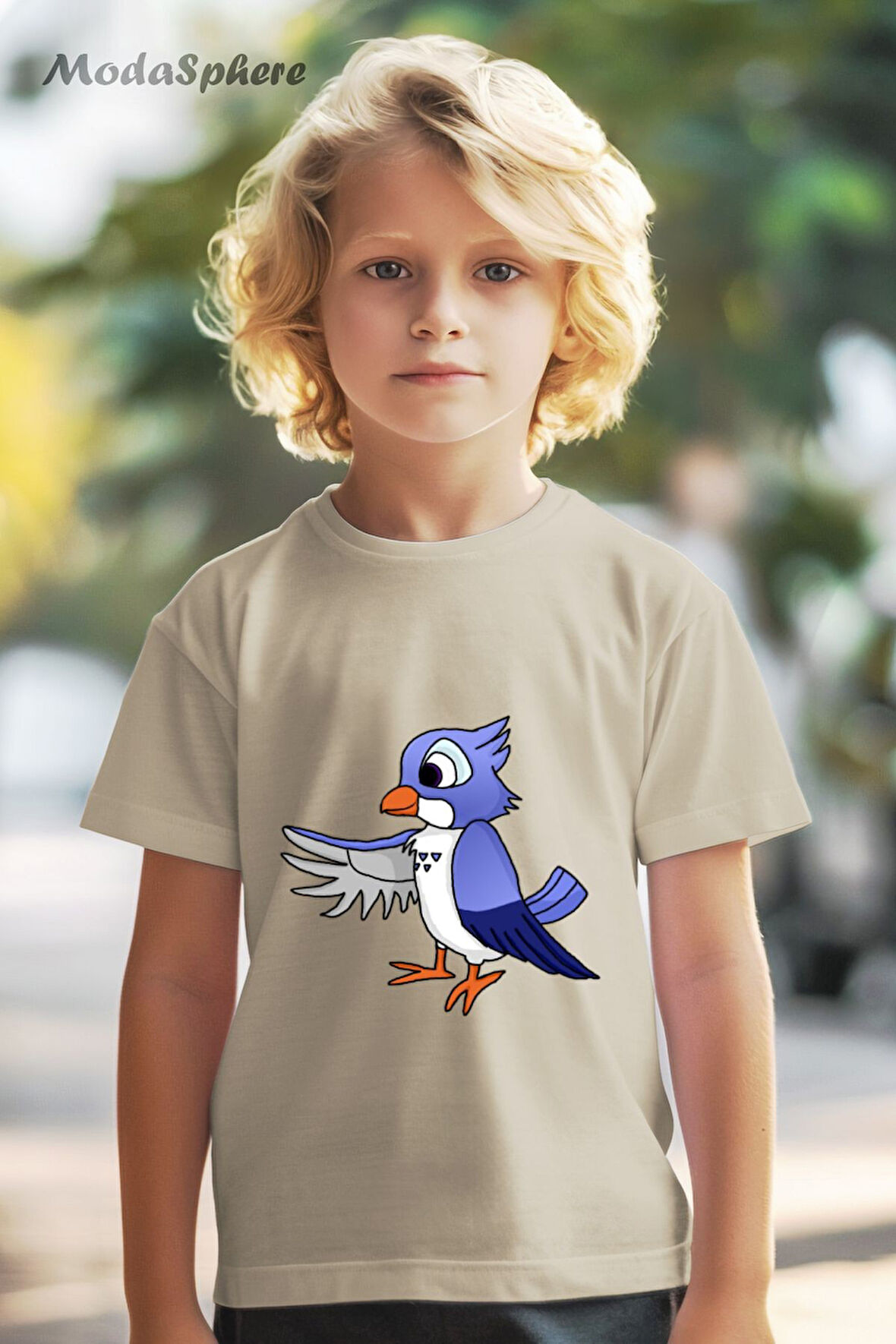 HAYVAN FİGÜRLÜ BIRD KUŞ BASKILI OVERSIZE TİŞÖRT
