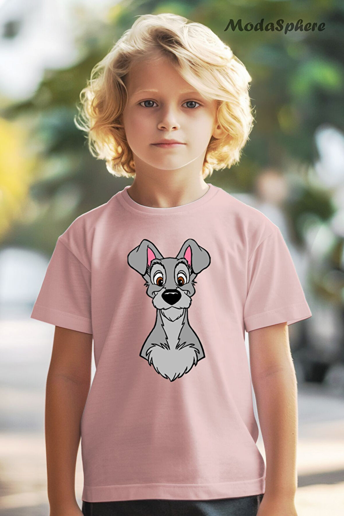 HAYVAN FİGÜRLÜ GRİ RENK KÖPEK BASKILI OVERSIZE TİŞÖRT