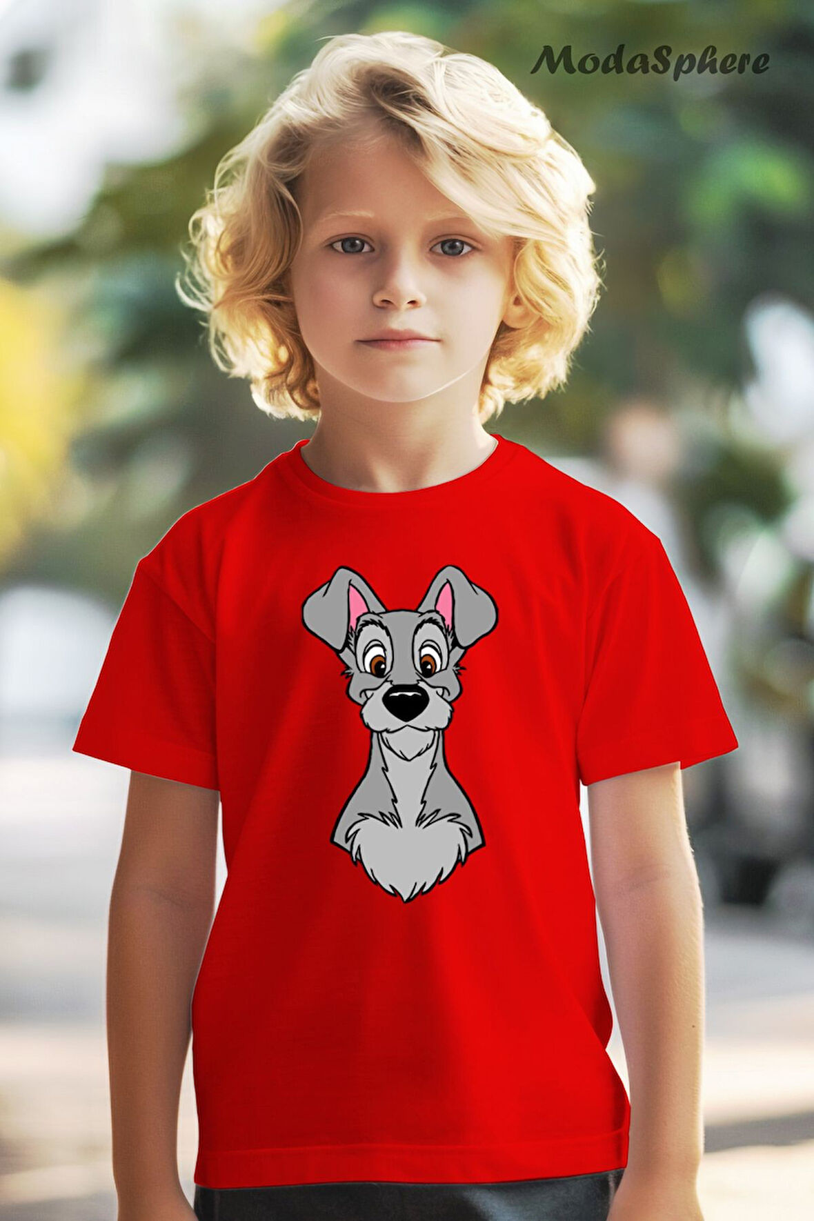 HAYVAN FİGÜRLÜ GRİ RENK KÖPEK BASKILI OVERSIZE TİŞÖRT