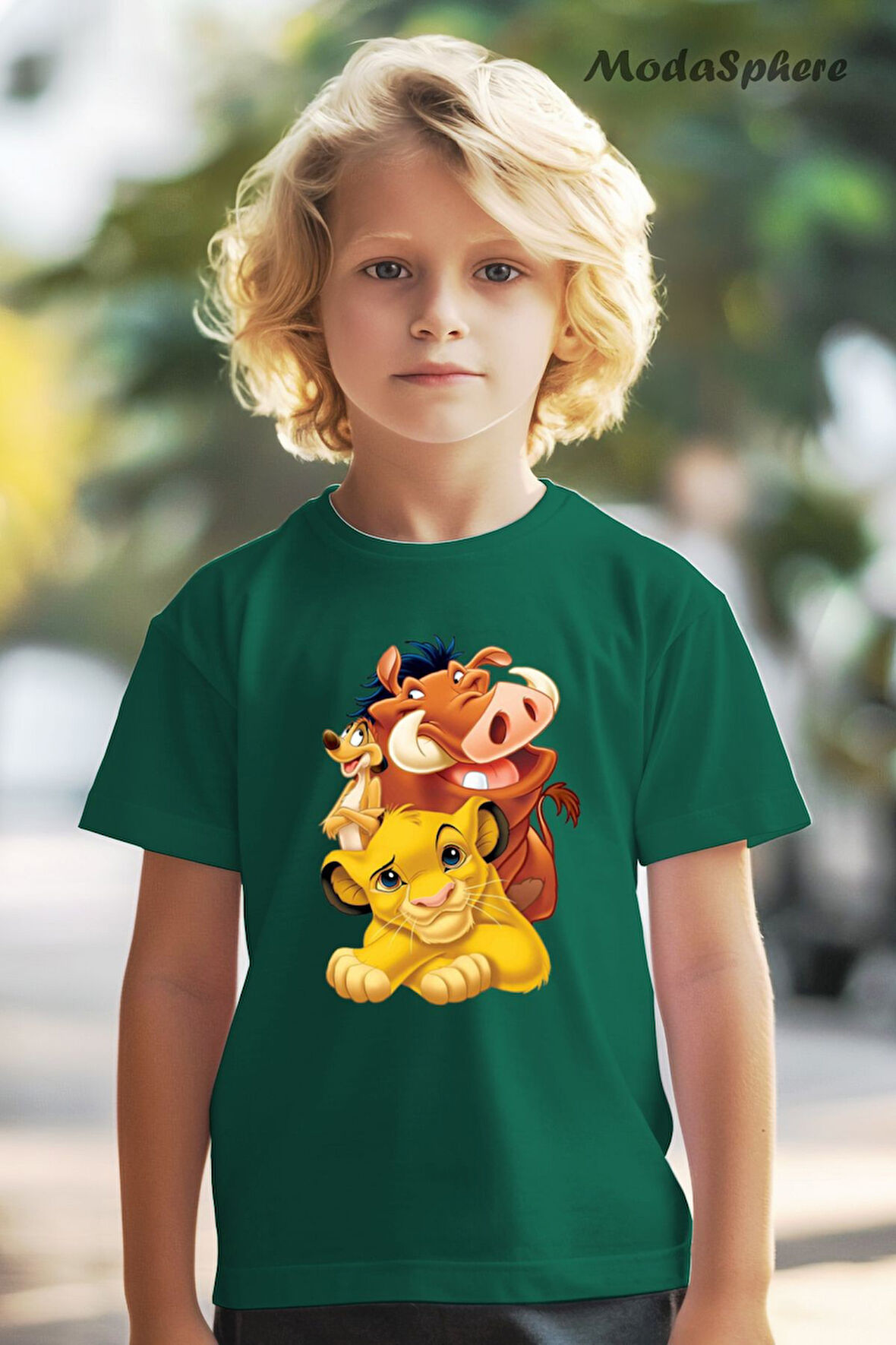 HAYVAN FİGÜRLÜ ASLAN KRAL ARKADAŞLAR LION KING FRIENDS BASKILI OVERSIZE TİŞÖRT