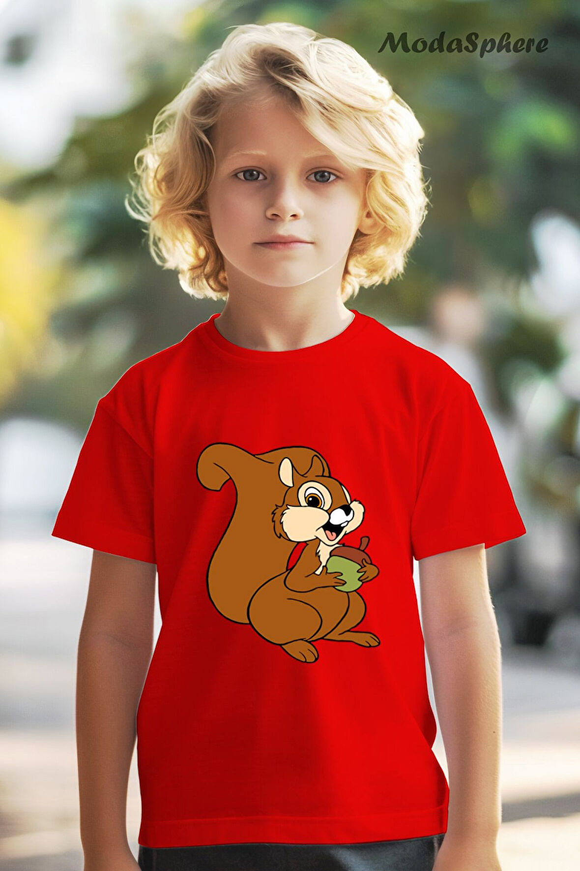 HAYVAN FİGÜRLÜ ALVİN SİNCAP BASKILI OVERSIZE TİŞÖRT