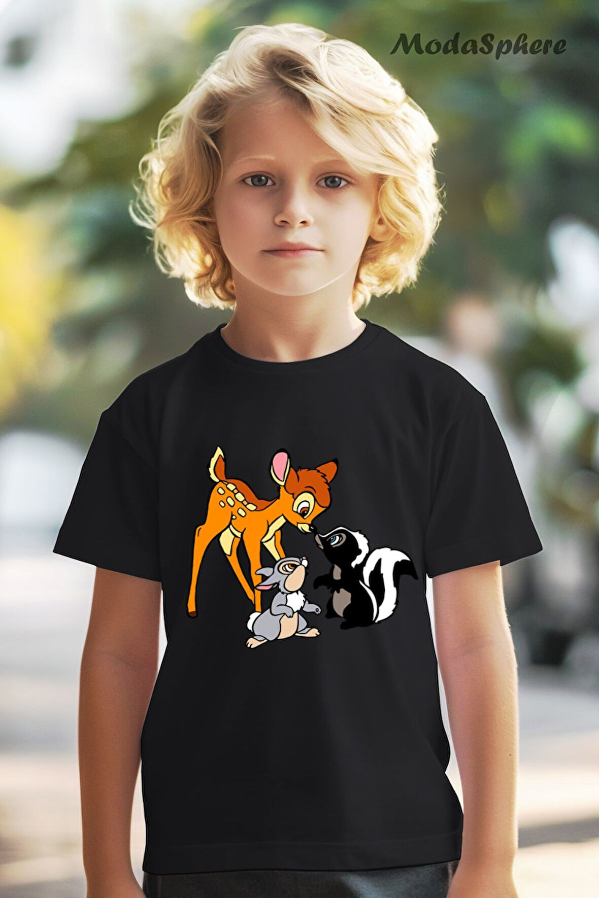 HAYVAN FİGÜRLÜ FRIENDS BASKILI OVERSIZE TİŞÖRT