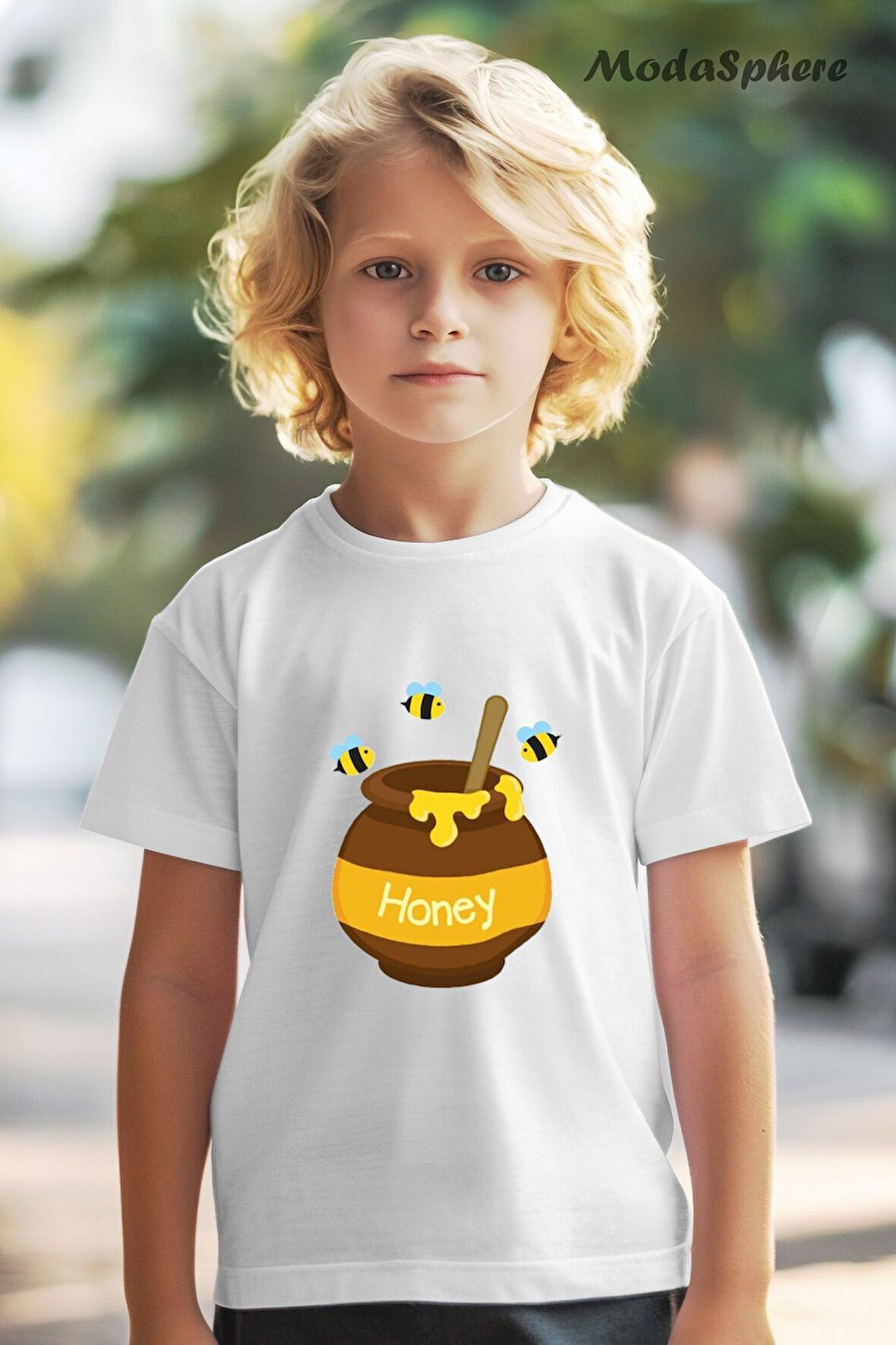 HONEY BASKILI OVERSIZE TİŞÖRT