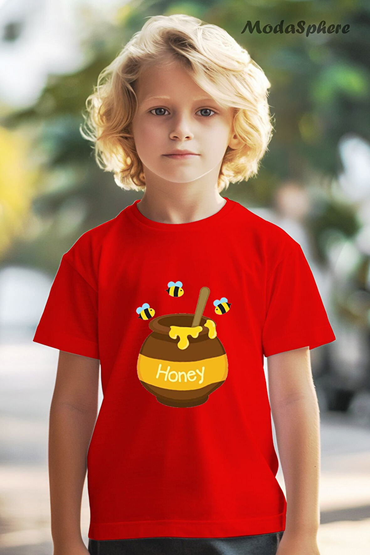 HONEY BASKILI OVERSIZE TİŞÖRT