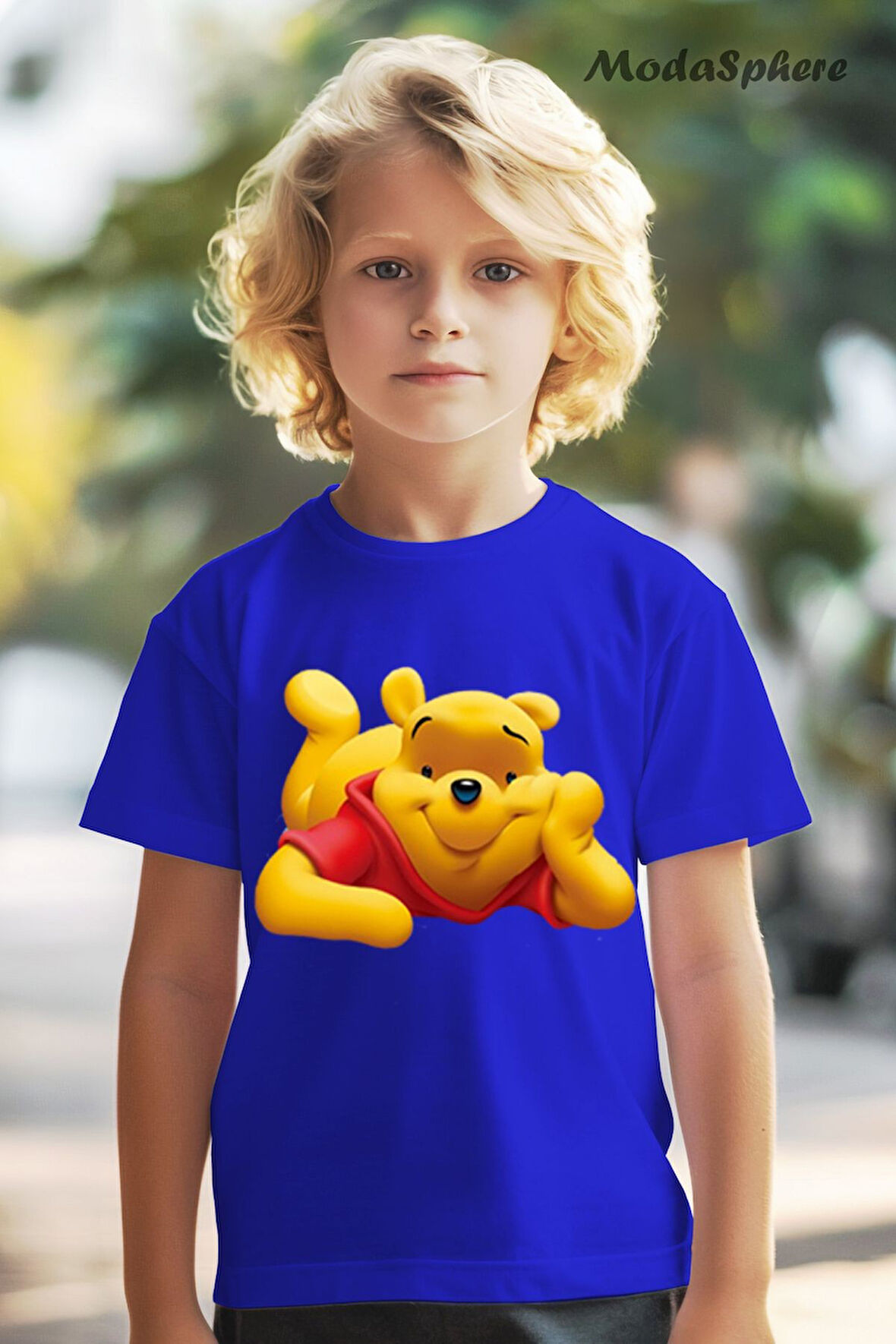 WINNIE BASKILI OVERSIZE ÇOCUK TİŞÖRT