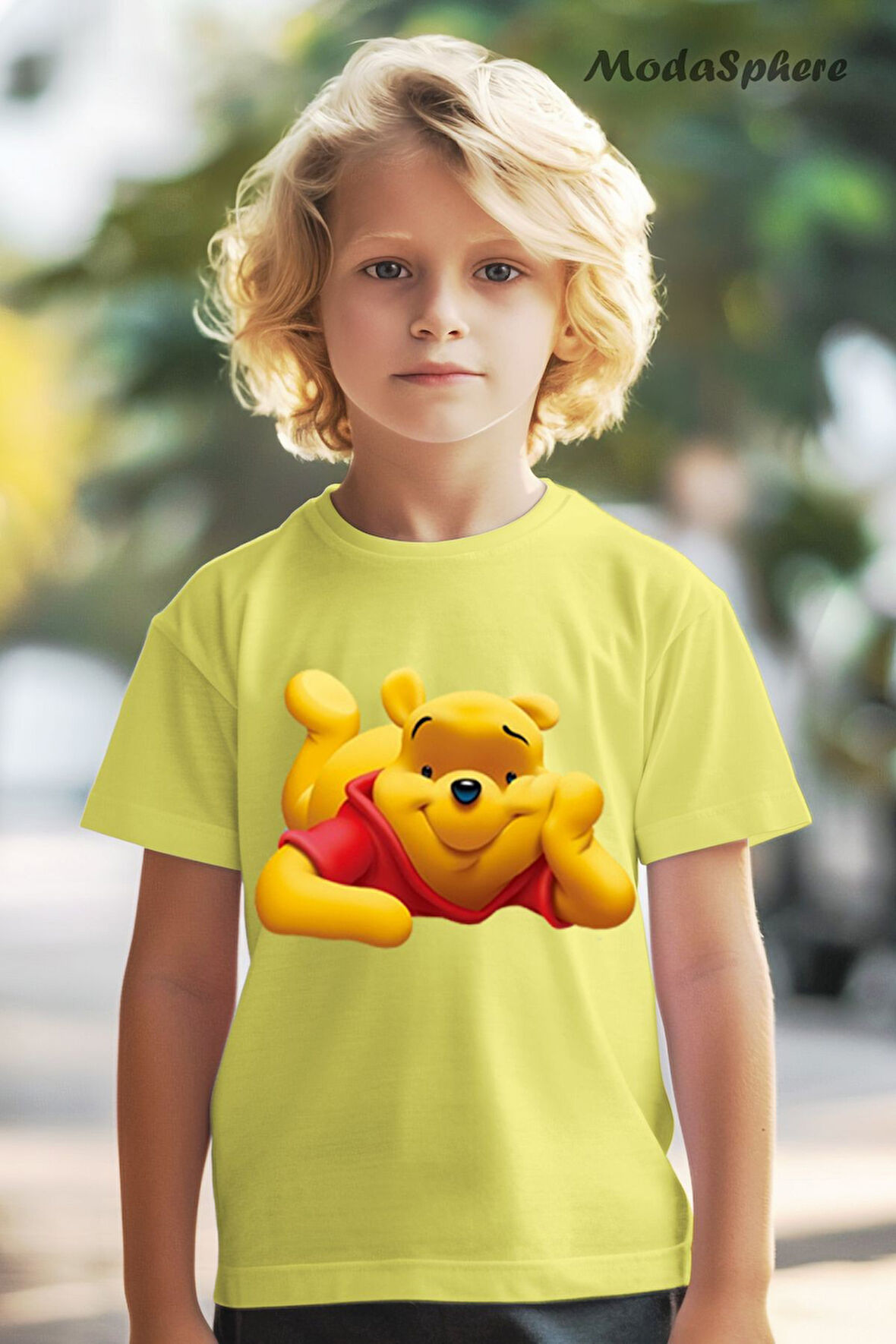 WINNIE BASKILI OVERSIZE ÇOCUK TİŞÖRT