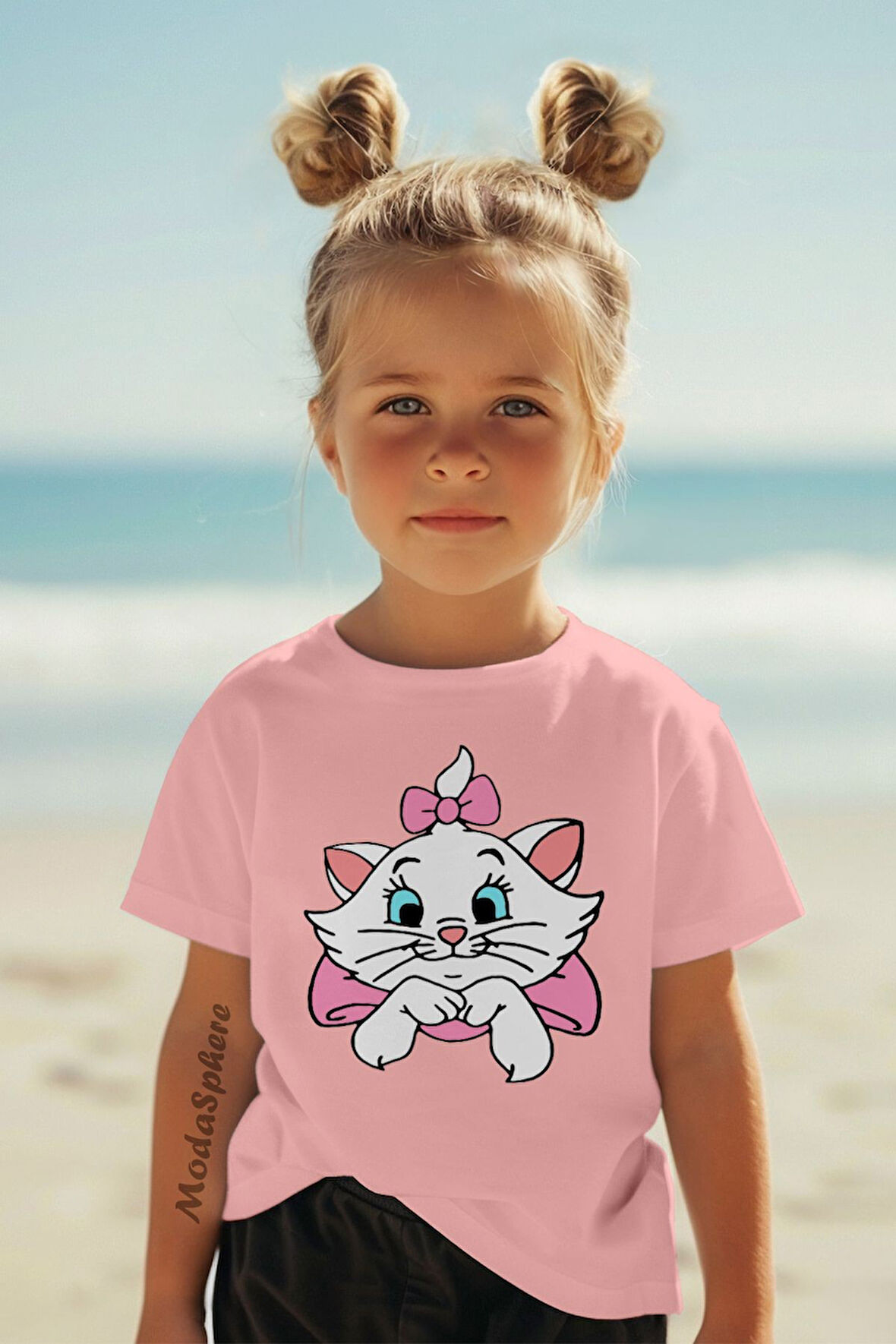 KEDİ BASKILI ÇOCUK TİŞÖRT