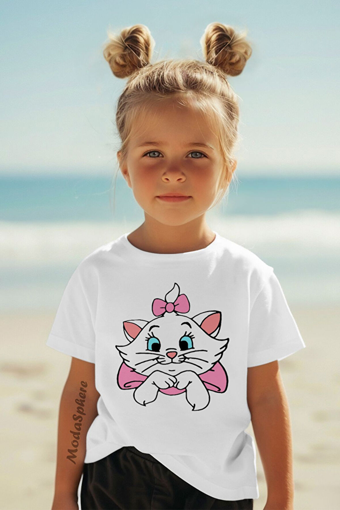 KEDİ BASKILI ÇOCUK TİŞÖRT