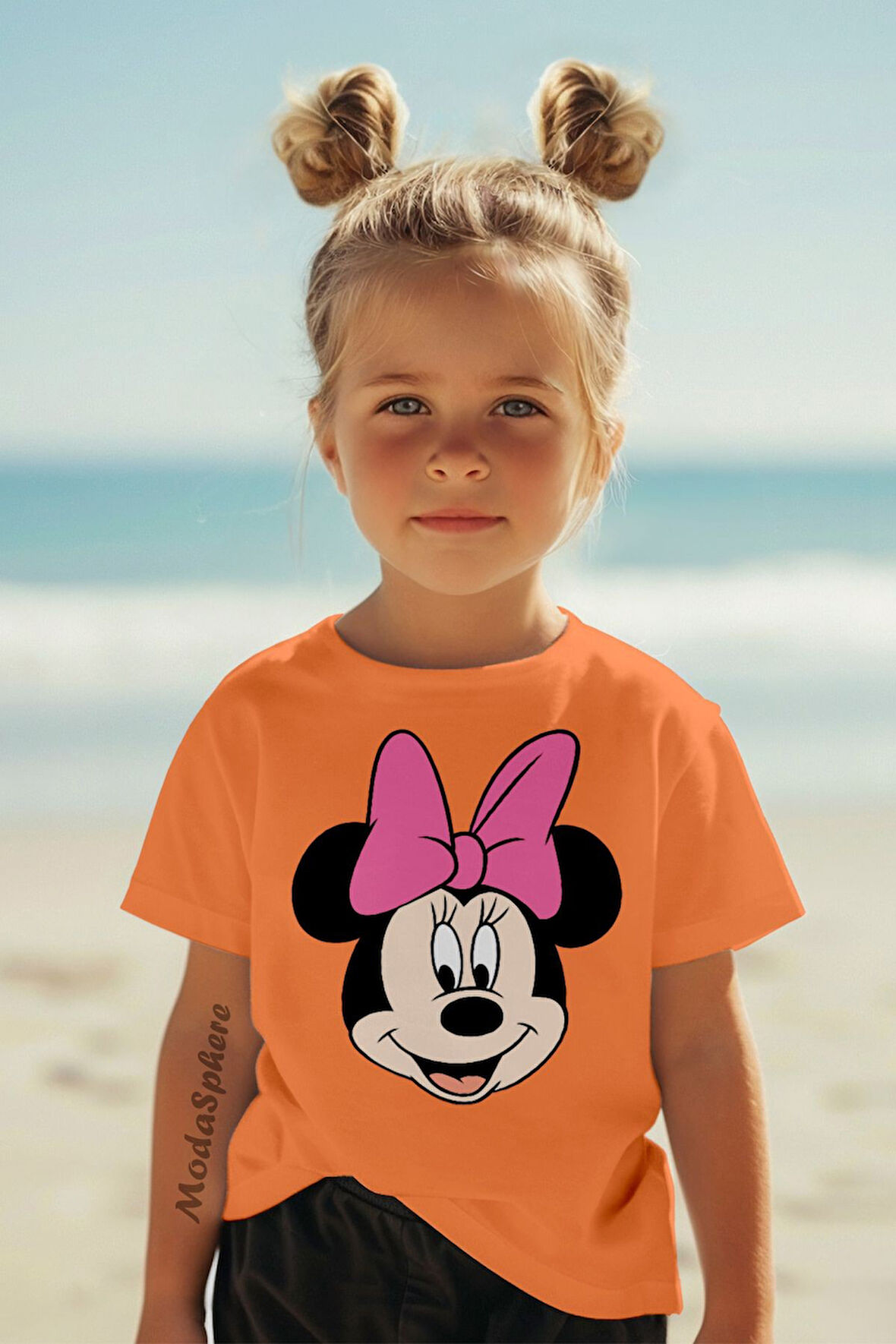 MINNIE BASKILI ÇOCUK TİŞÖRT