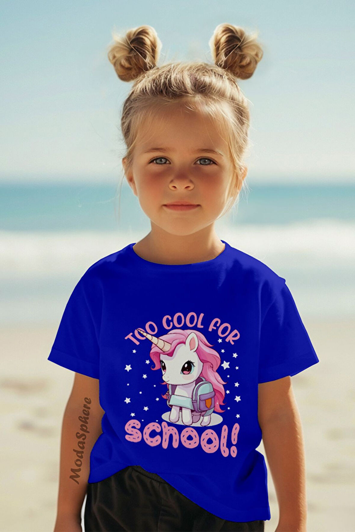 PONNY SCHOOL BASKILI BİSİKLET YAKA KISA KOLLU ÇOCUK TİŞÖRT