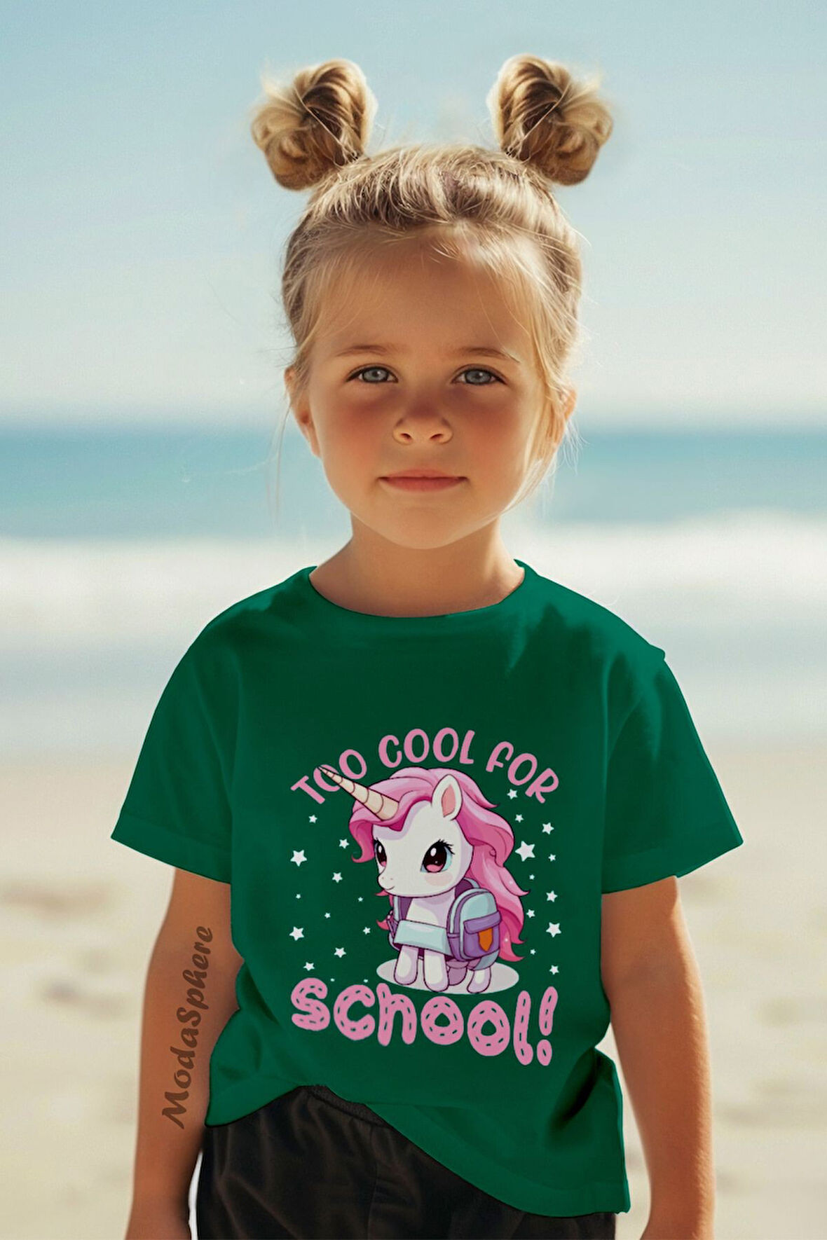 PONNY SCHOOL BASKILI BİSİKLET YAKA KISA KOLLU ÇOCUK TİŞÖRT