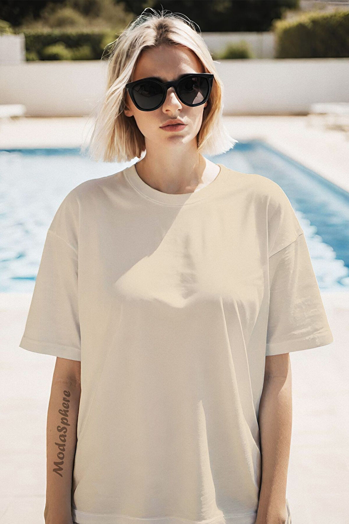 BASKISIZ SADE BİSİKLET YAKA KISA KOLLU UNISEX TİŞÖRT