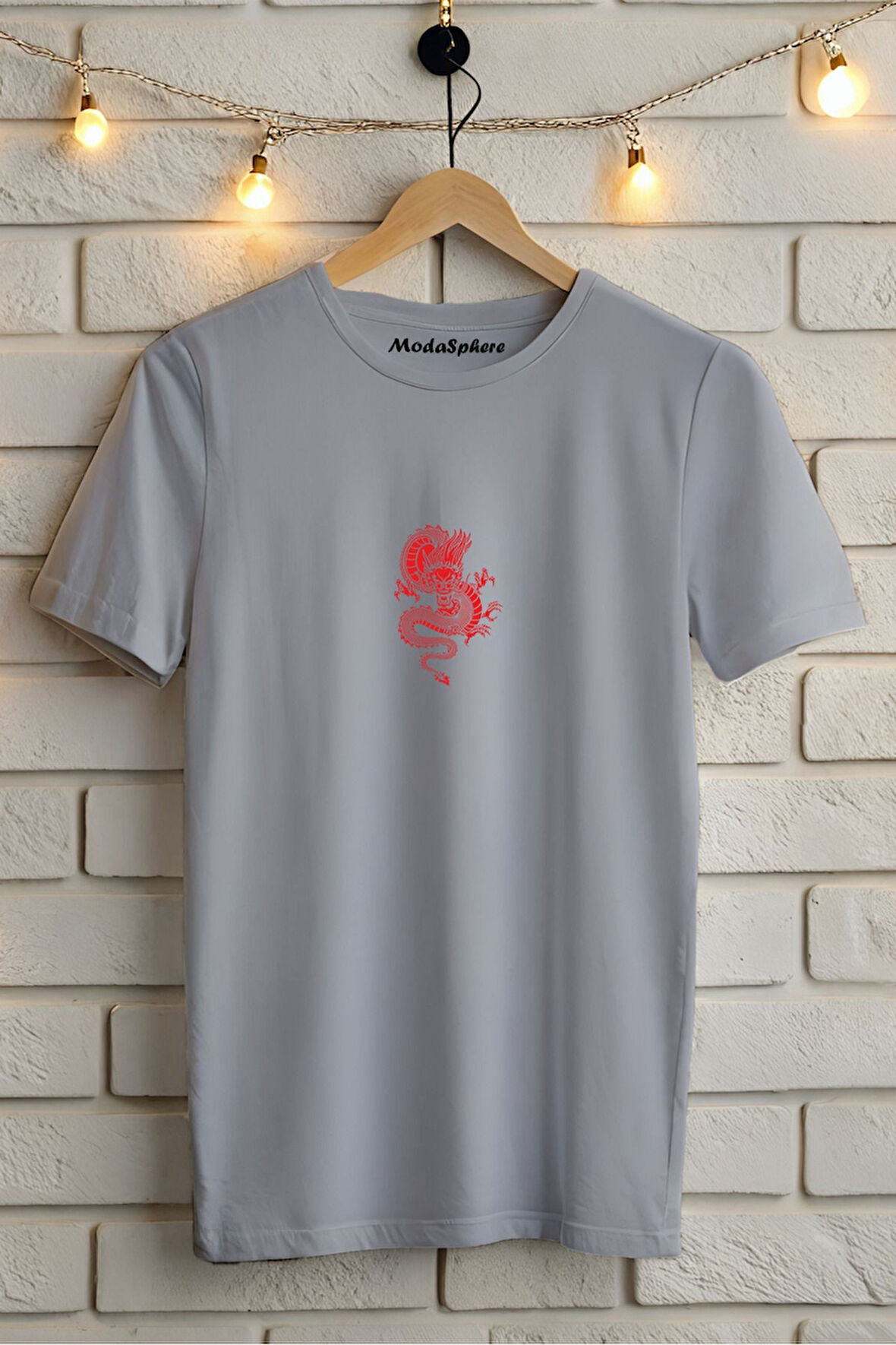 EJDER BASKILI BİSİKLET YAKA KISA KOLLU UNISEX TİŞÖRT