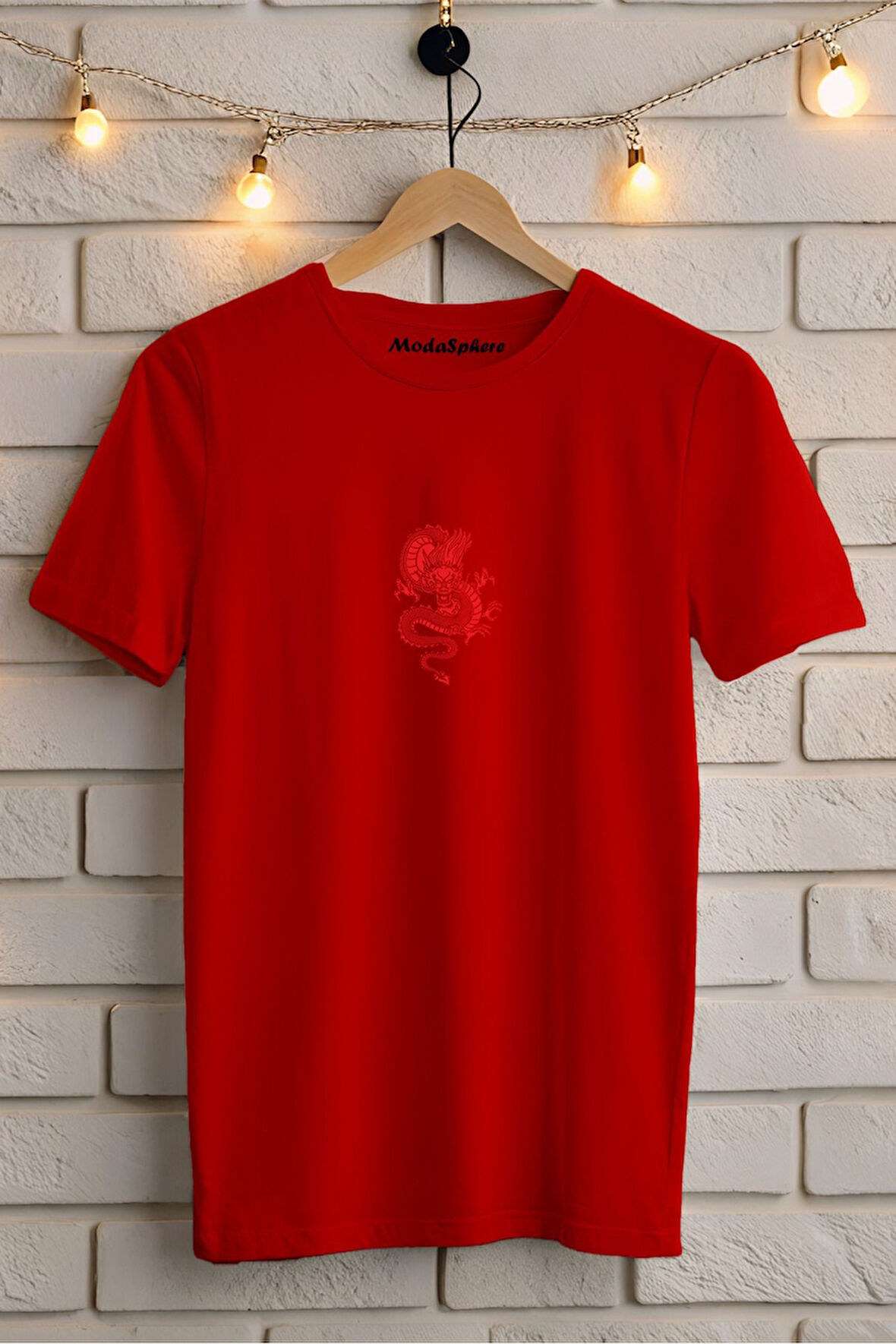 EJDER BASKILI BİSİKLET YAKA KISA KOLLU UNISEX TİŞÖRT