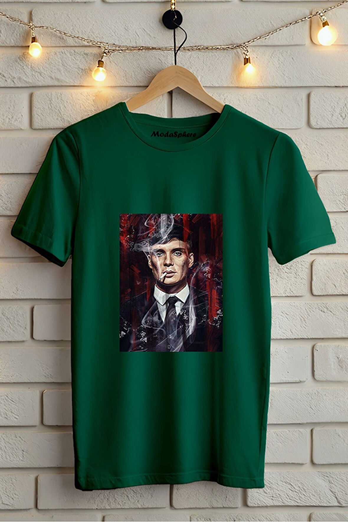 BASKILI BİSİKLET YAKA KISA KOLLU UNISEX TİŞÖRT