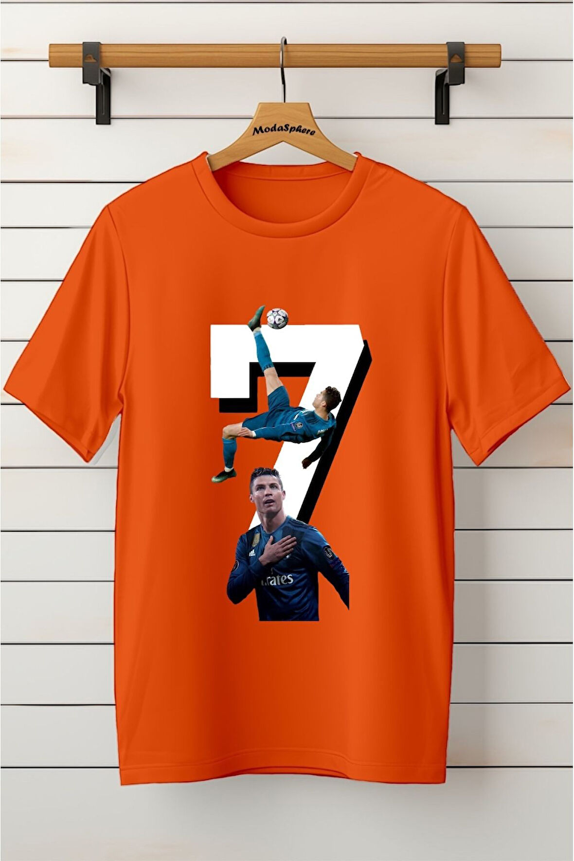 RONALDO Baskılı Unisex Oversize Tişört