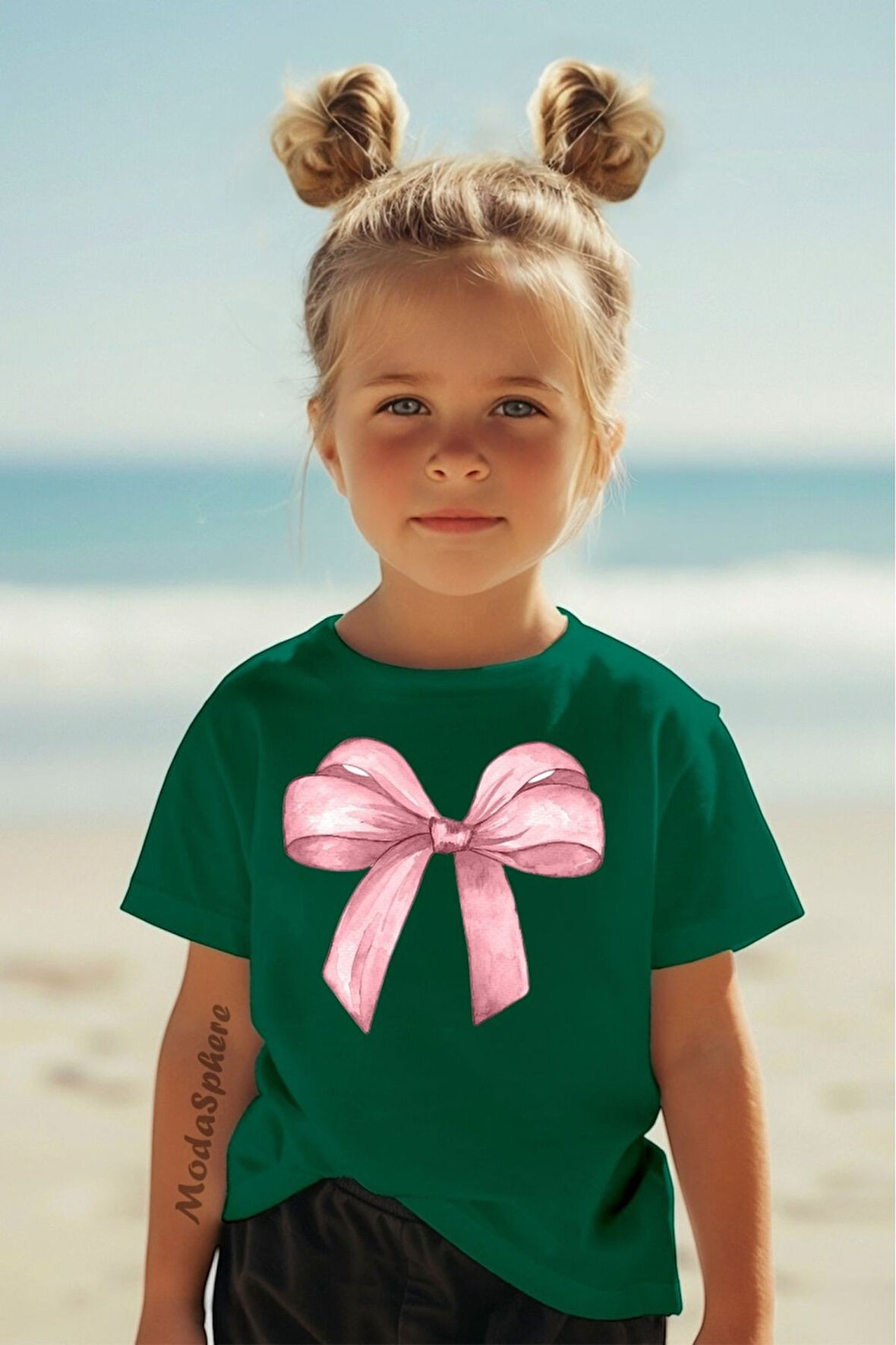 Fiyonk Baskılı Kız Çocuk Oversize Tişört