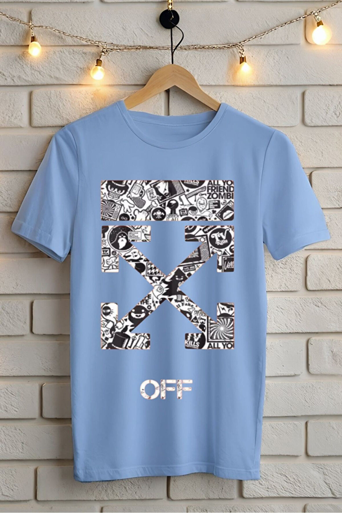 Baskılı Unisex Oversize Tişört Battal Boy