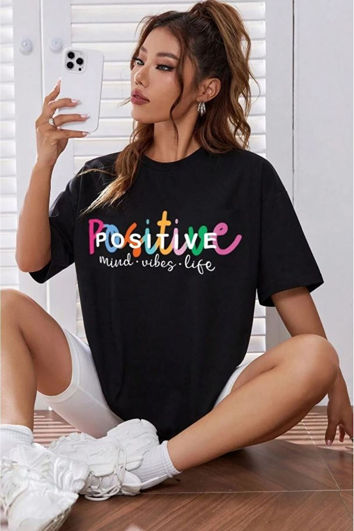 Positive Baskılı Unisex Tshirt