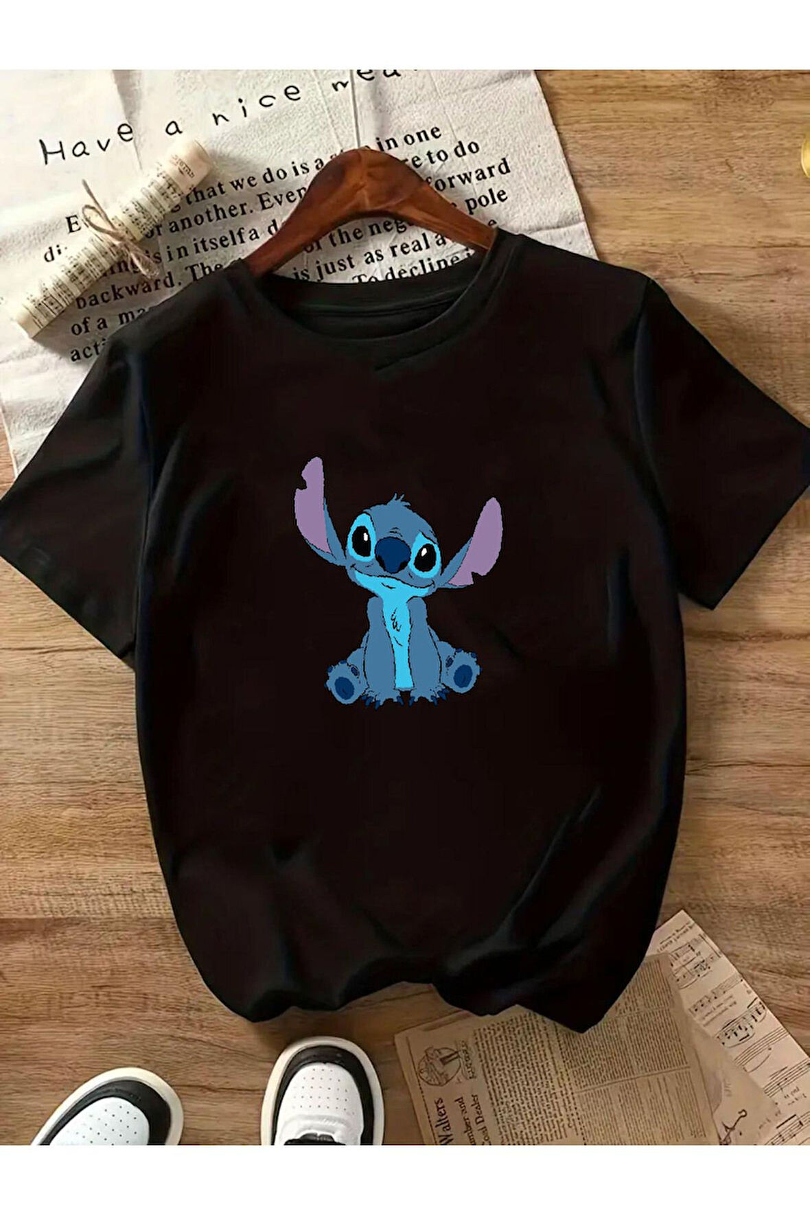 LILO Karakter Baskılı Basic T-Shirt