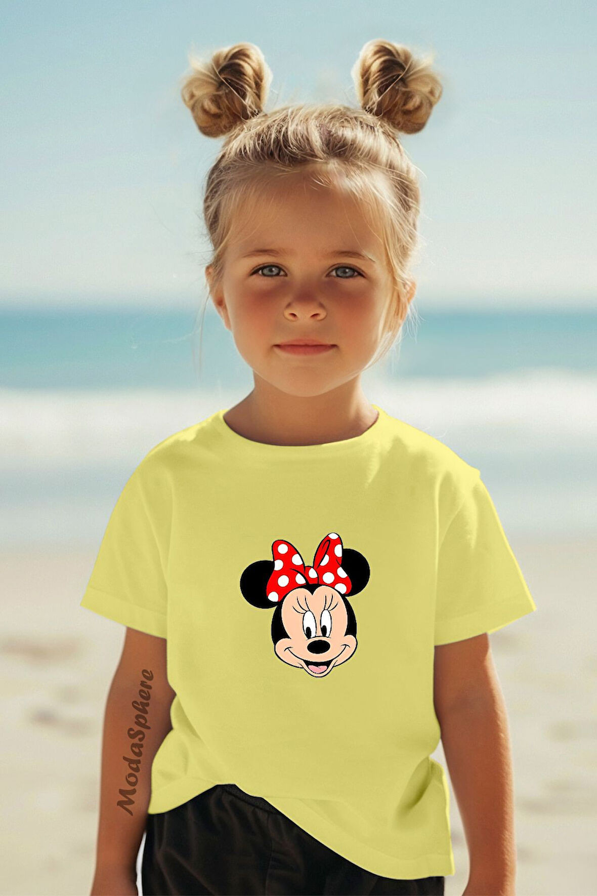 MICKEY MOUSE BASKILI KIZ ÇOCUK TİŞÖRT