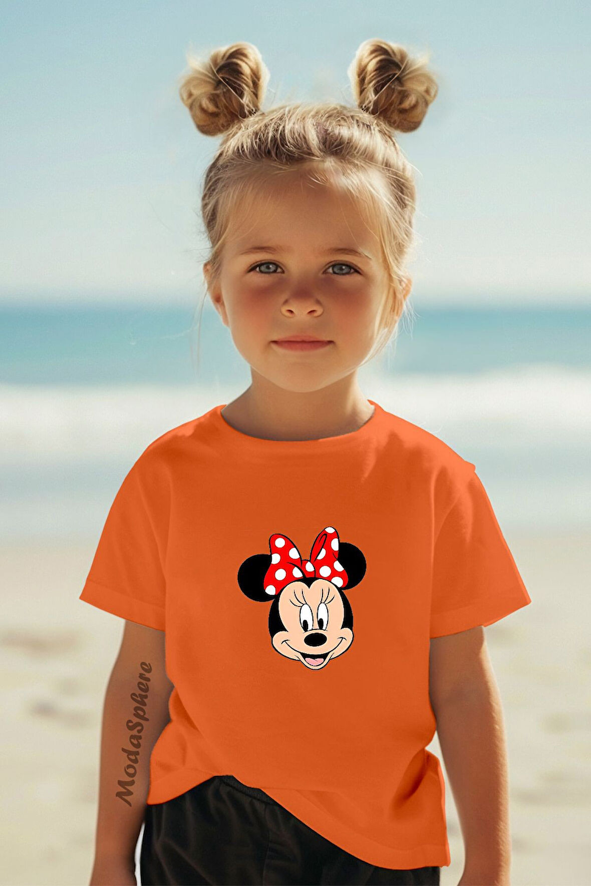 MICKEY MOUSE BASKILI KIZ ÇOCUK TİŞÖRT