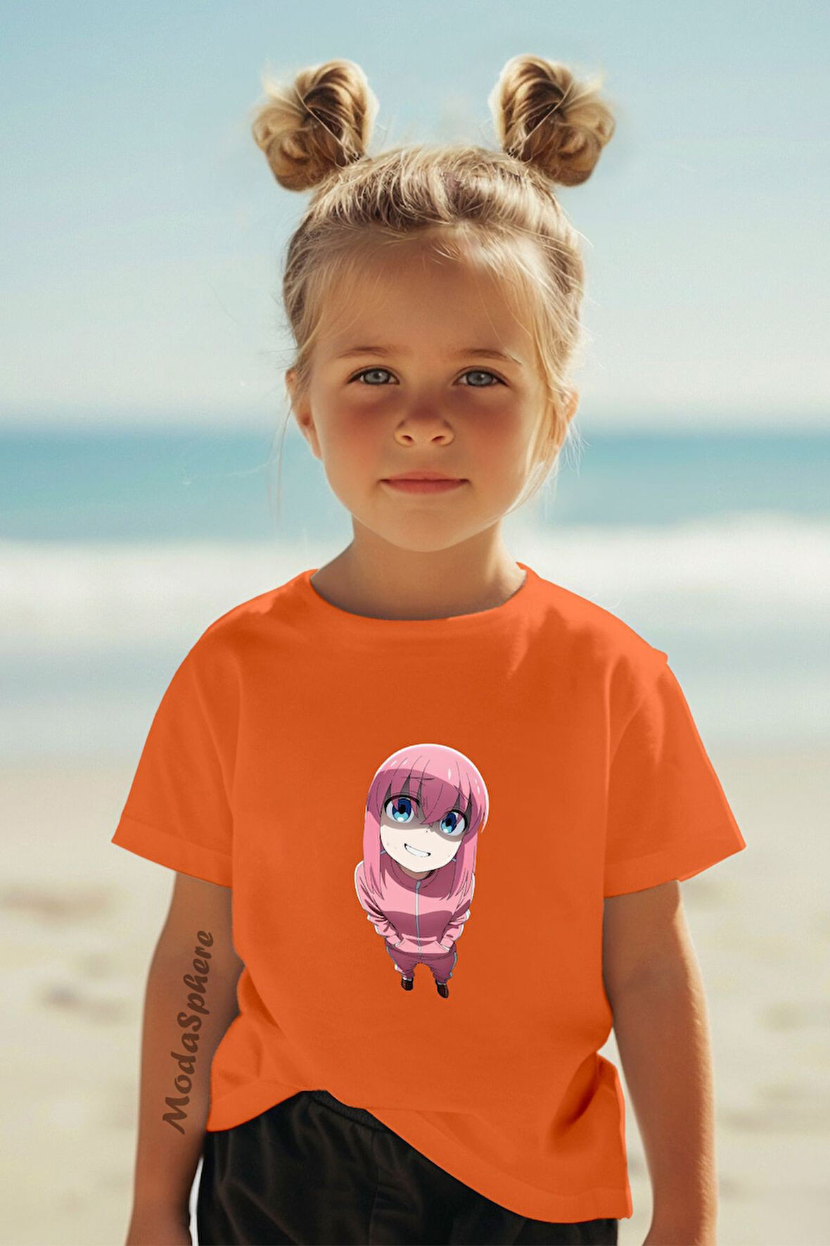 PEMBE ANİME KIZ BASKILI ÇOCUK TİŞÖRT