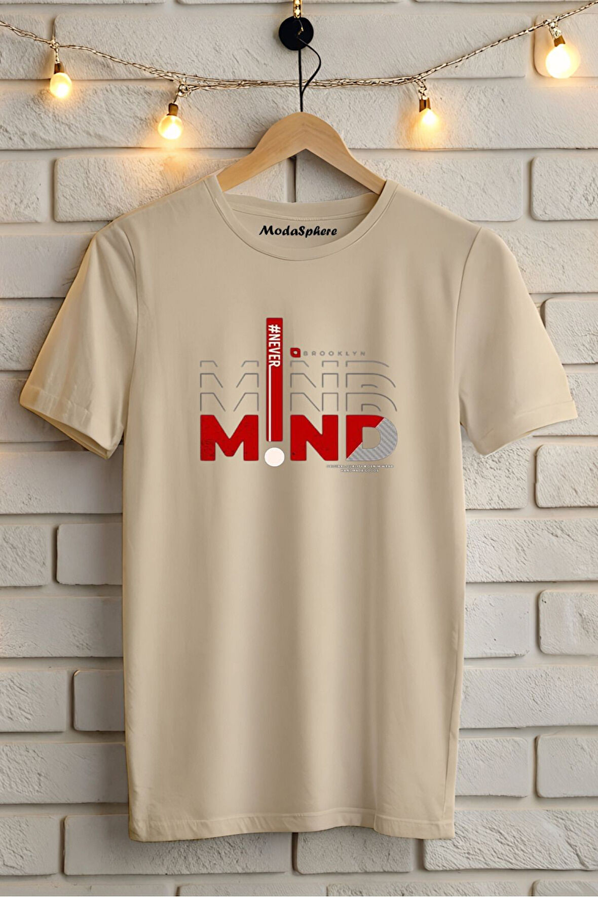 MIND Baskılı Unisex Oversize Tişört