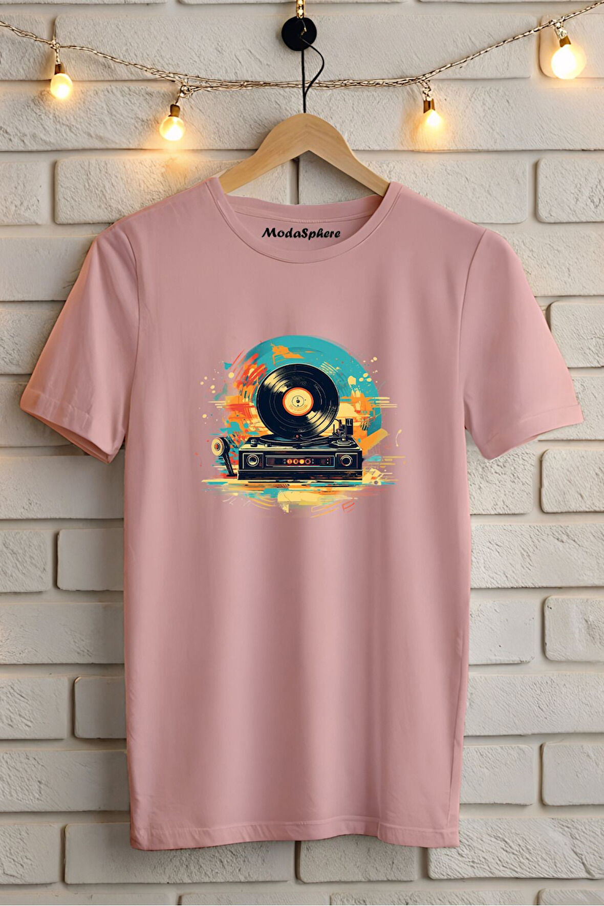 Plak Baskılı Unisex Oversize Tişört