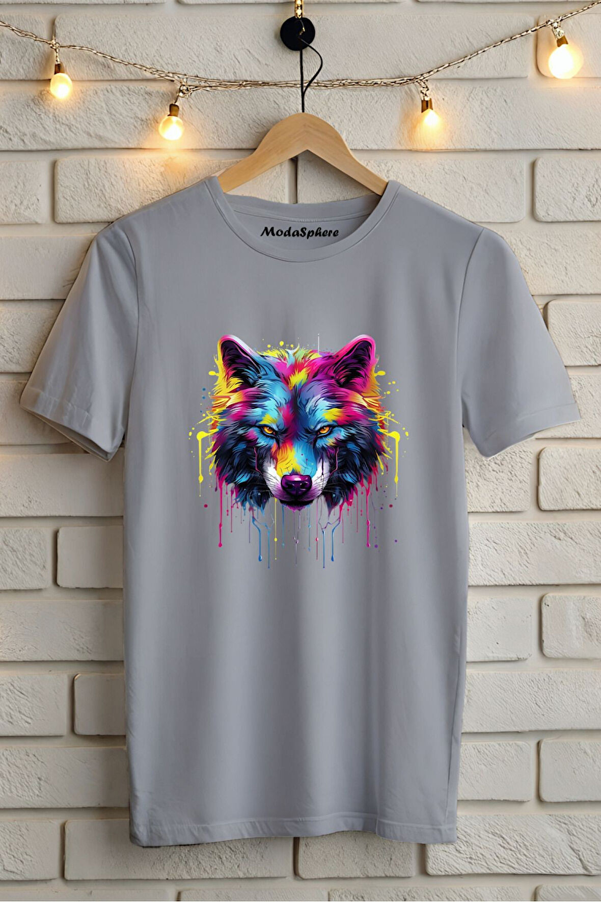 Kurt Baskılı Unisex Oversize Tişört