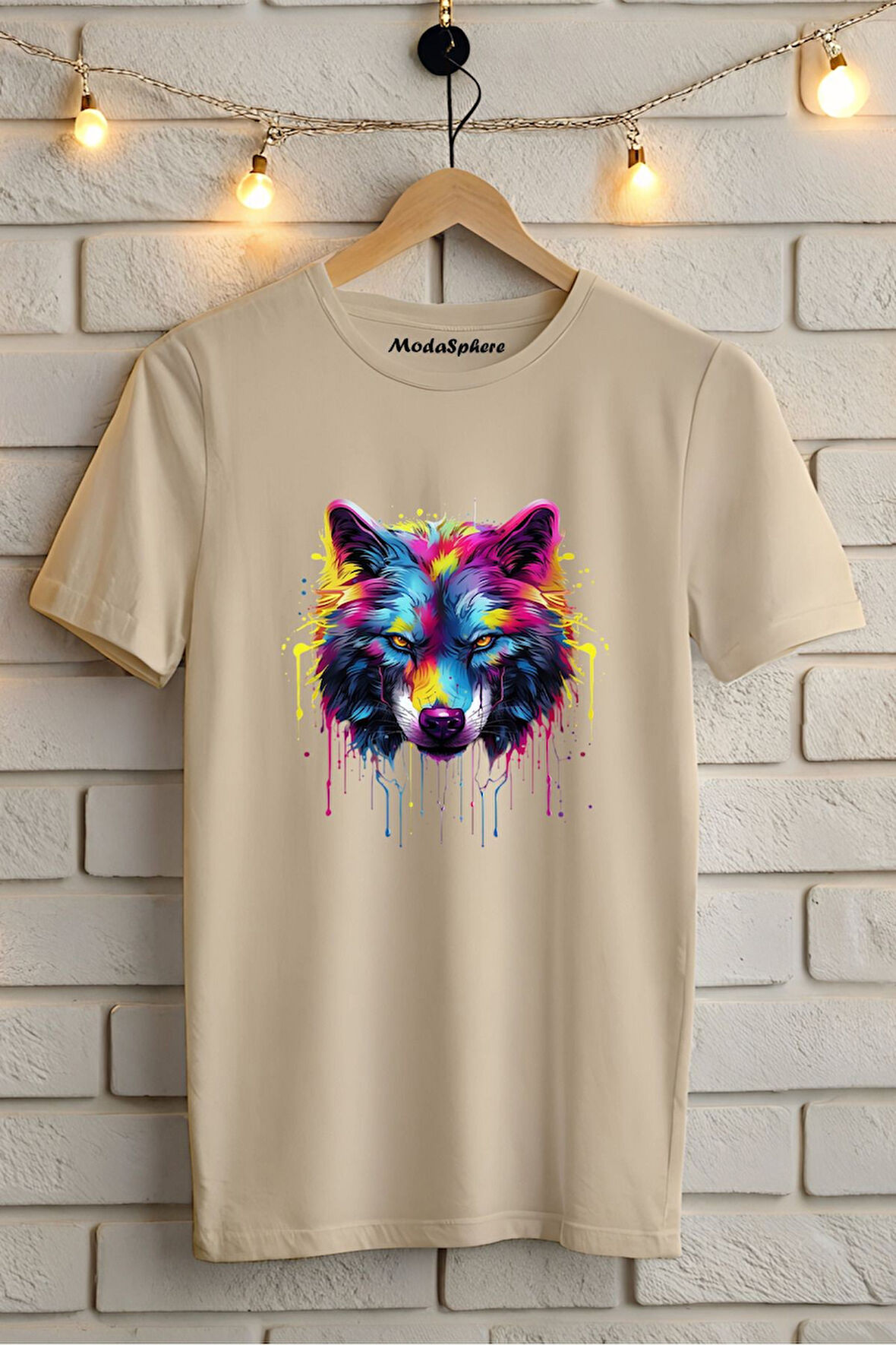 Kurt Baskılı Unisex Oversize Tişört