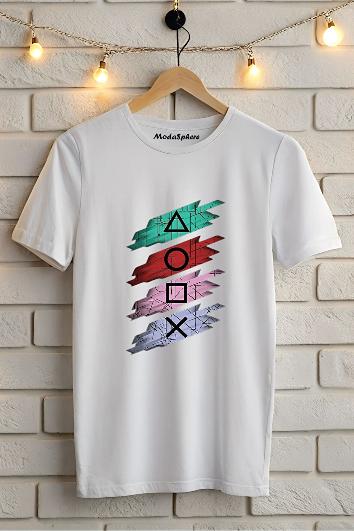 Squid Game Sembol Baskılı Unisex Oversize Tişört