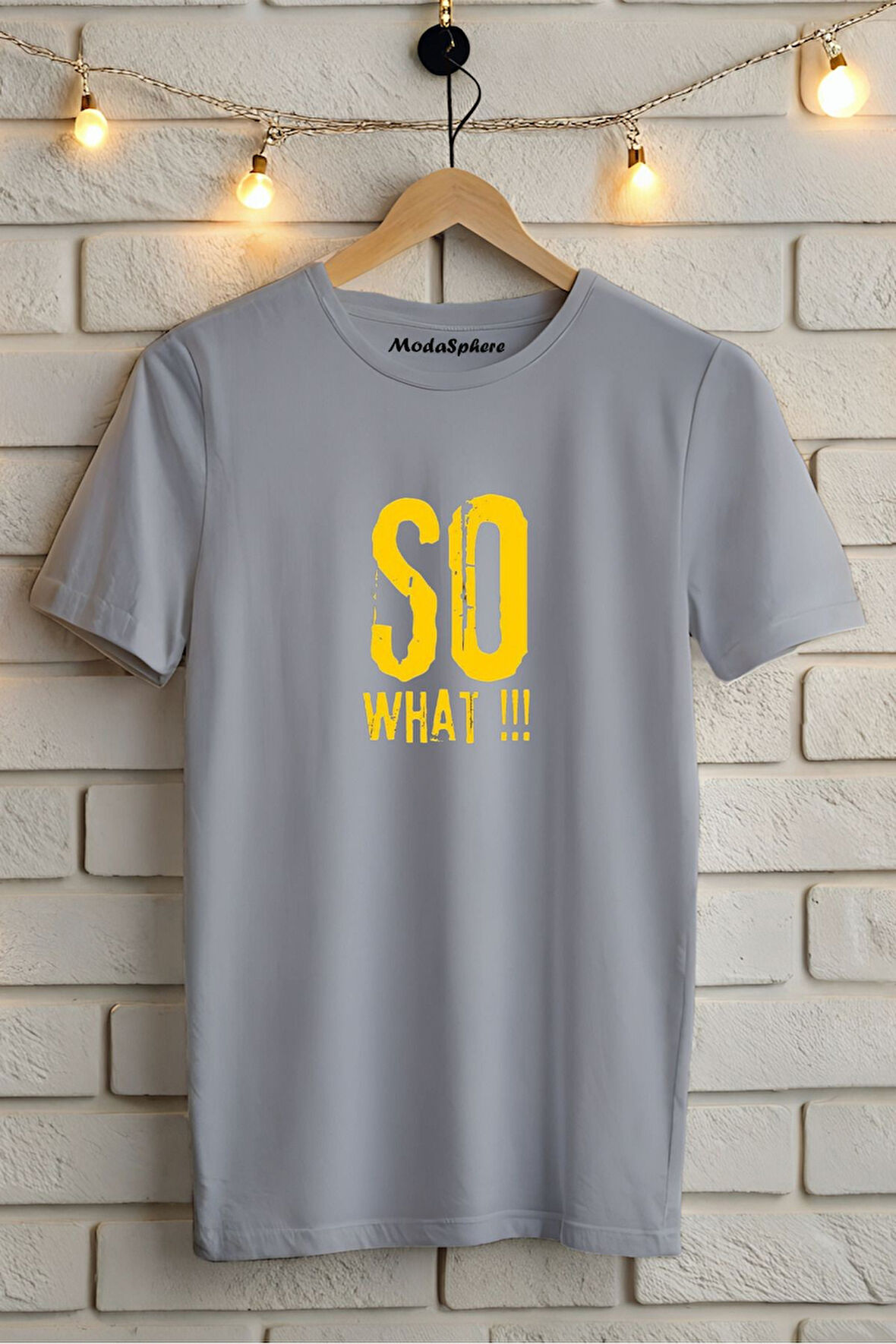 So What Baskılı Unisex Oversize Tişört