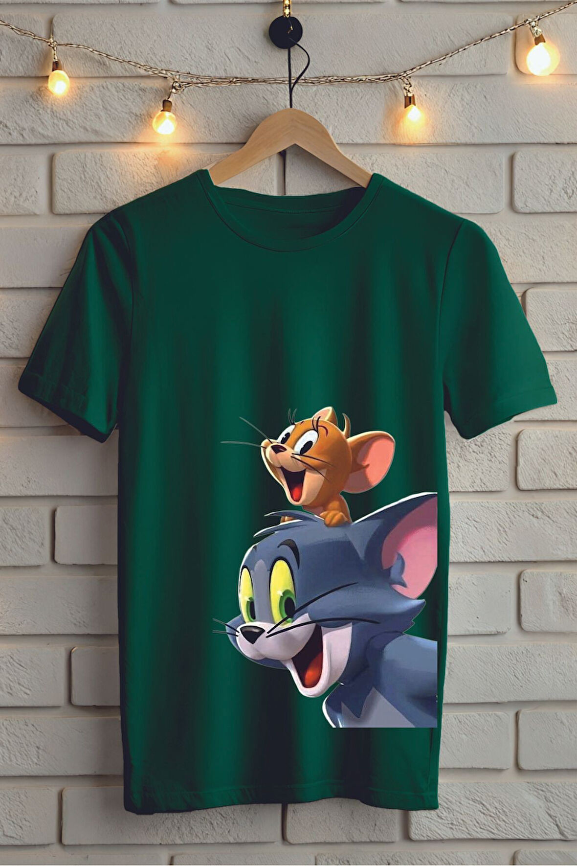 TOM ve JERRY Baskılı Unisex Oversize Tişört