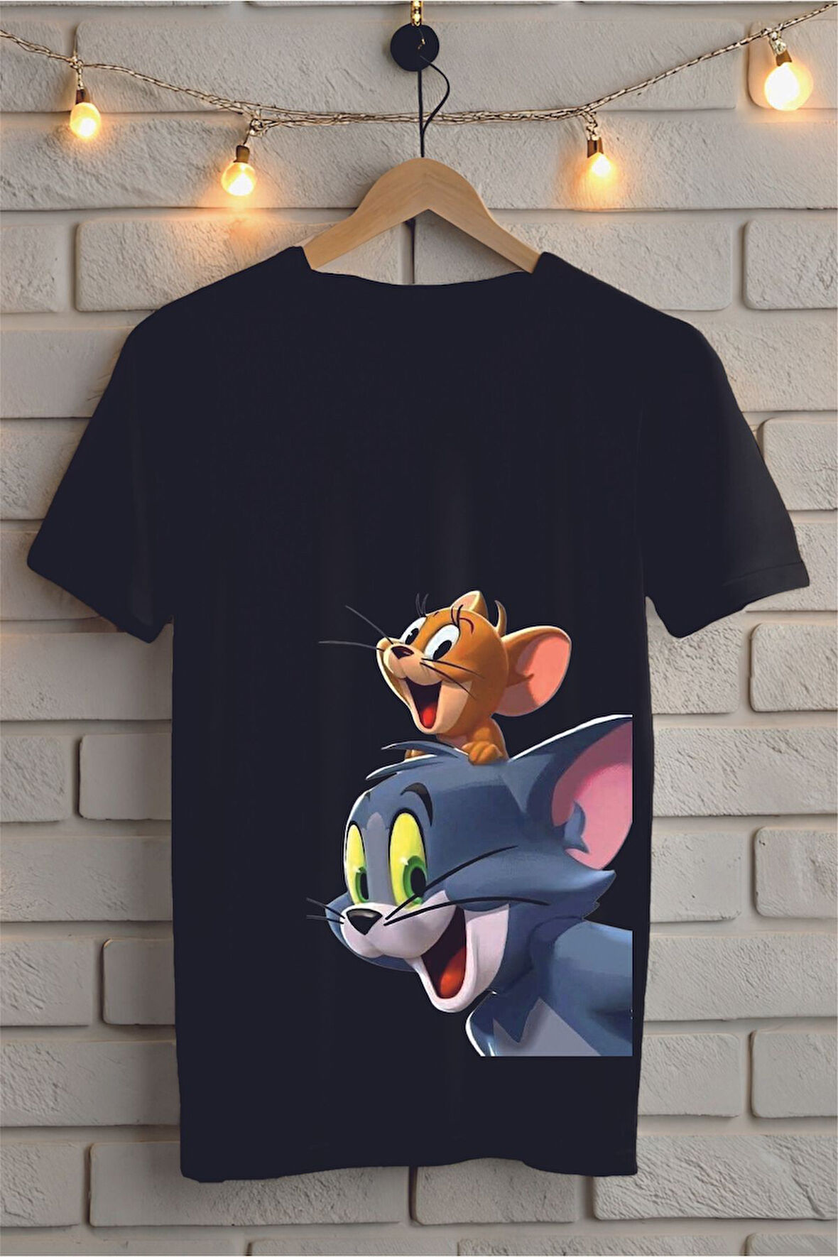 TOM ve JERRY Baskılı Unisex Oversize Tişört